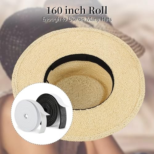 Hat Tape Roll 160″ Hats Size Reducer Insert Foam Filler Cap Sizing Tape Self