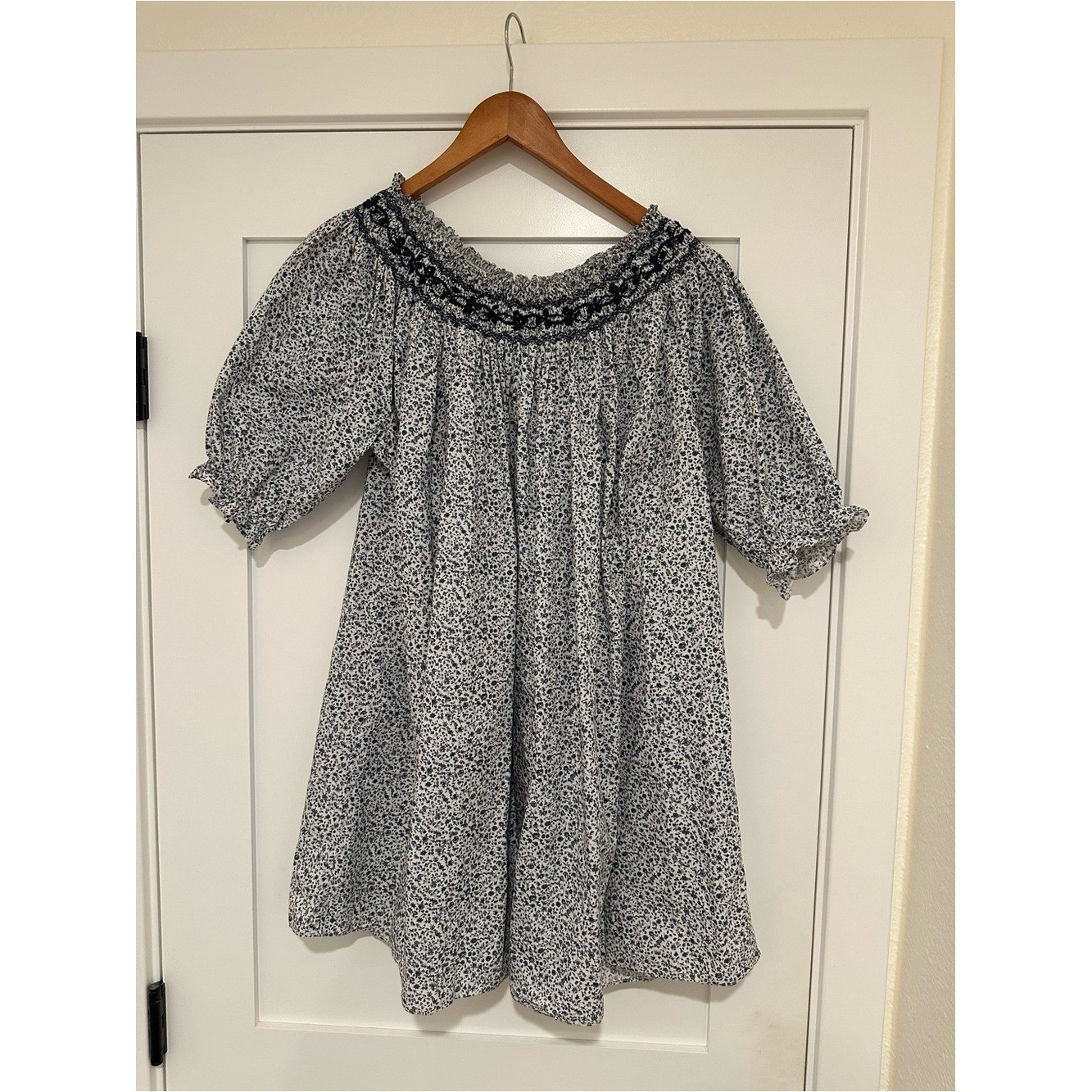 Doen Odessa Dress blue champignon floral
