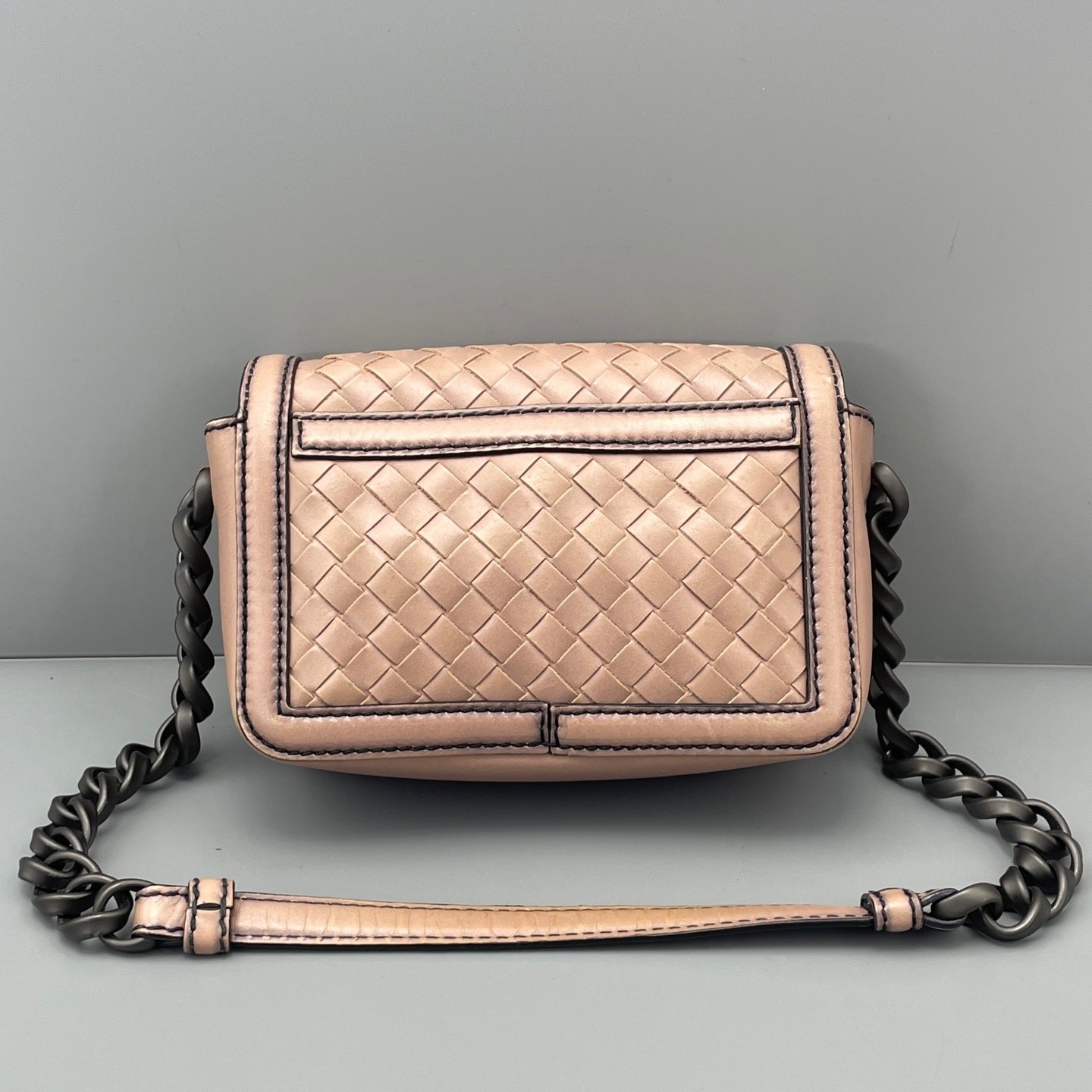 Bottega Veneta Pre-Owned Authentic Chain Bag Pink 17*11*6cm