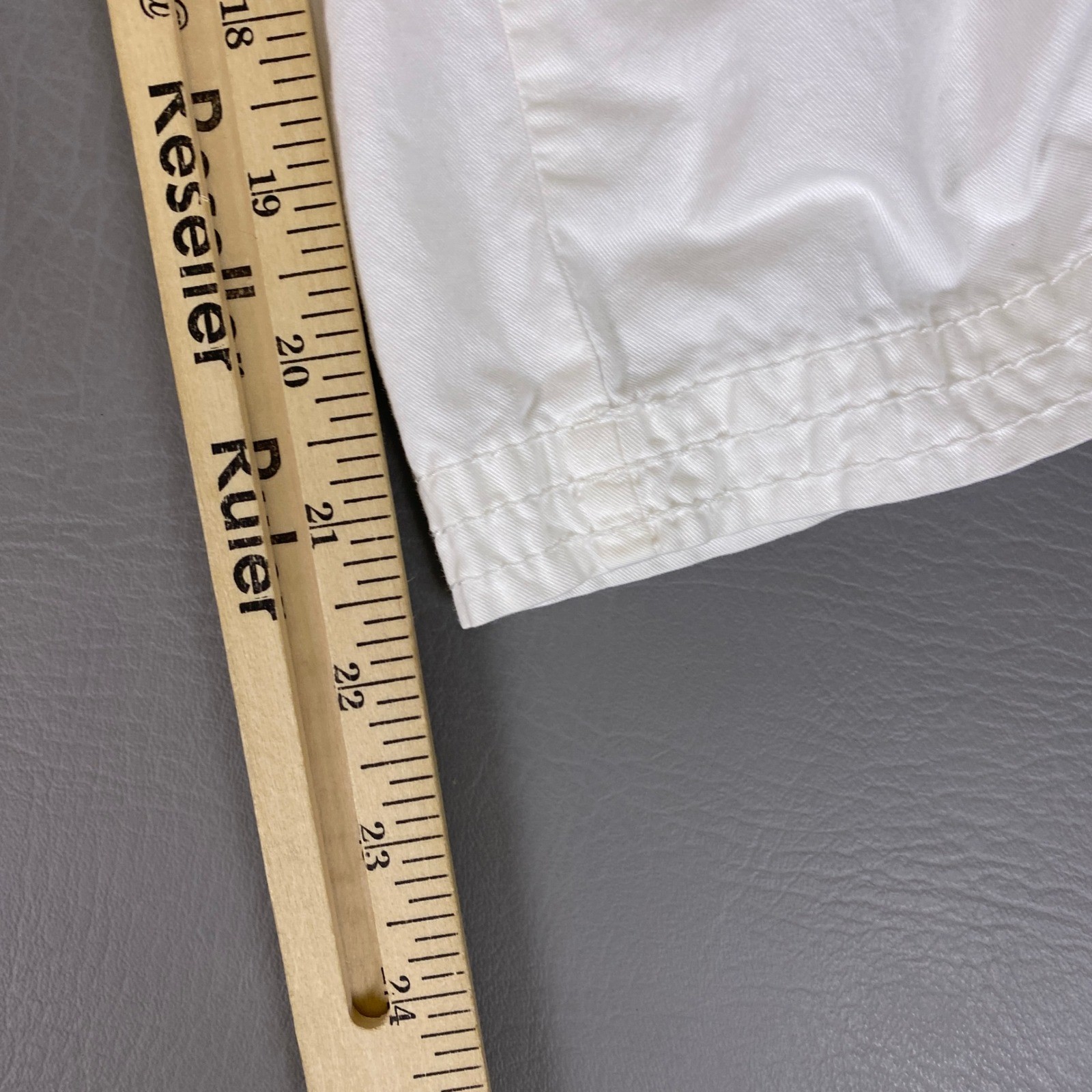 Merona Cargo Capri Pants Women’s Size 16 White Cotton Fit 4 Drawstring Hem
