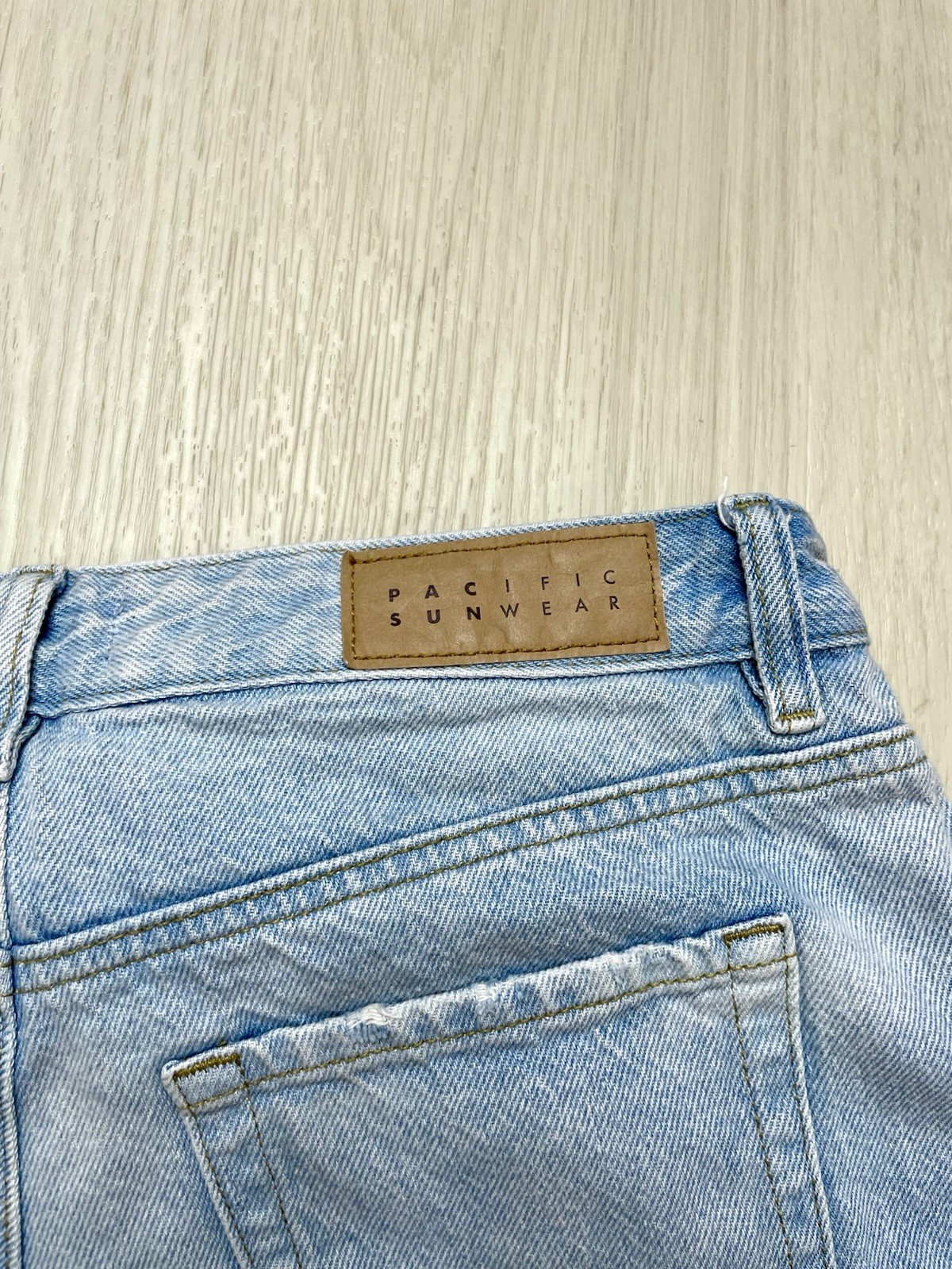 PacSun Women’s Light Wash Denim Wide-Leg Jeans 5-Pocket Zip/Button Size 25