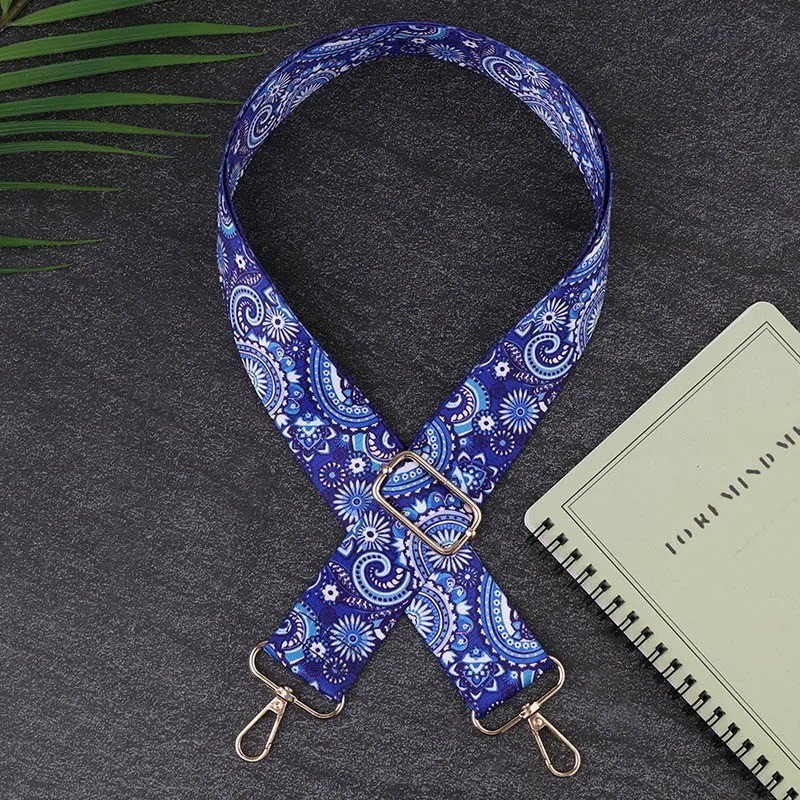 Purse Strap Replacement Guitar Style Multicolor Canvas Crossbody Strap for Handb