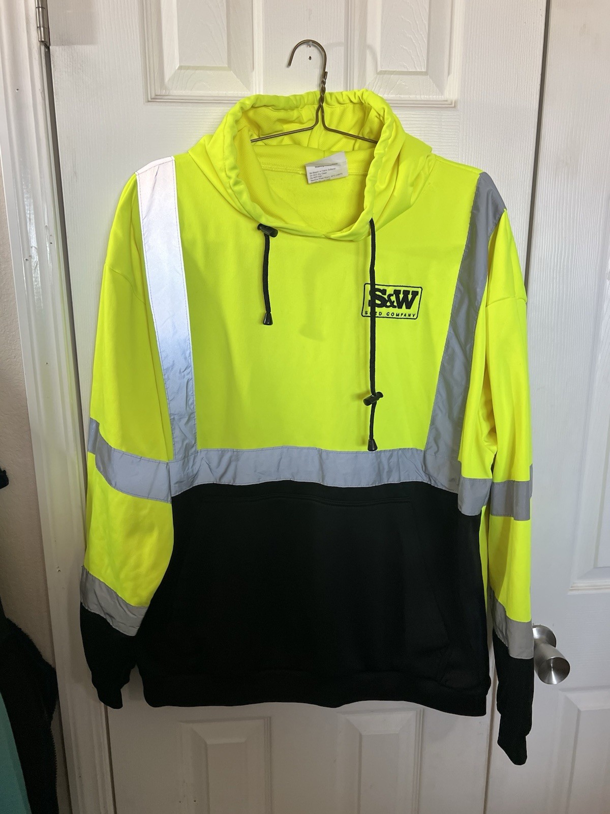 Class III Hooded Sweatshirt High Visibility Reflective Hoodie Pull Over XXL