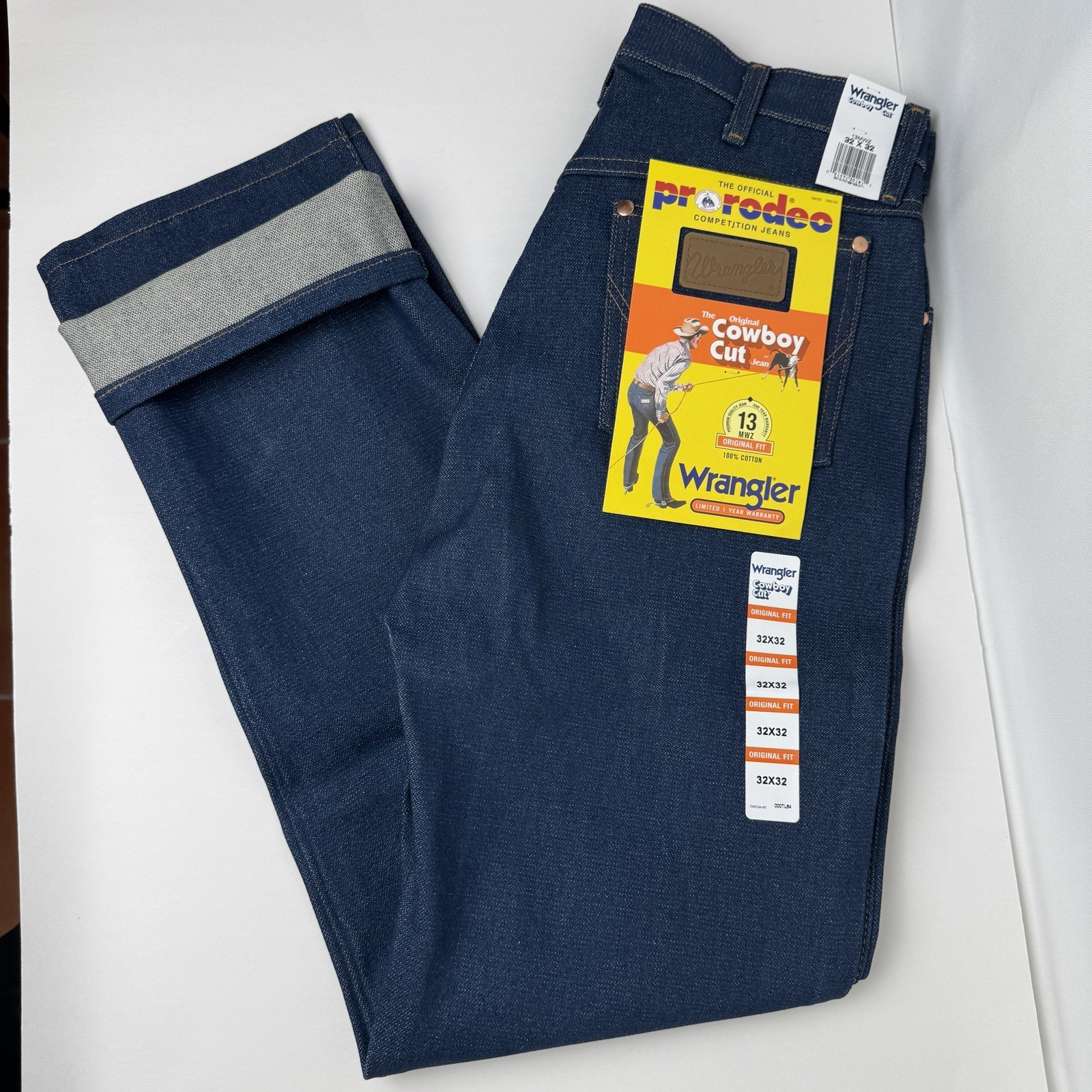 Wrangler 13MWZ Cowboy Cut Jeans Rigid Indigo Mens Multiple Sizes New With Tags