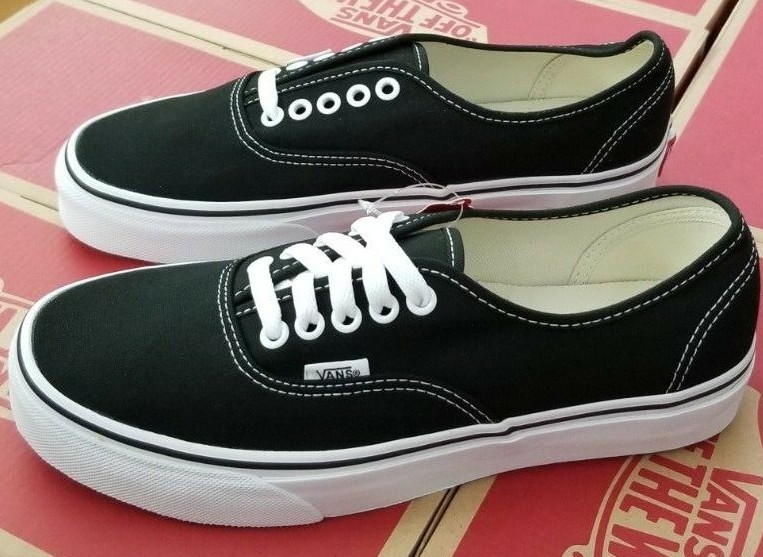 VANS AUTHENTIC CANVAS MEN’S BLACK / WHITE VN000EE3BLK