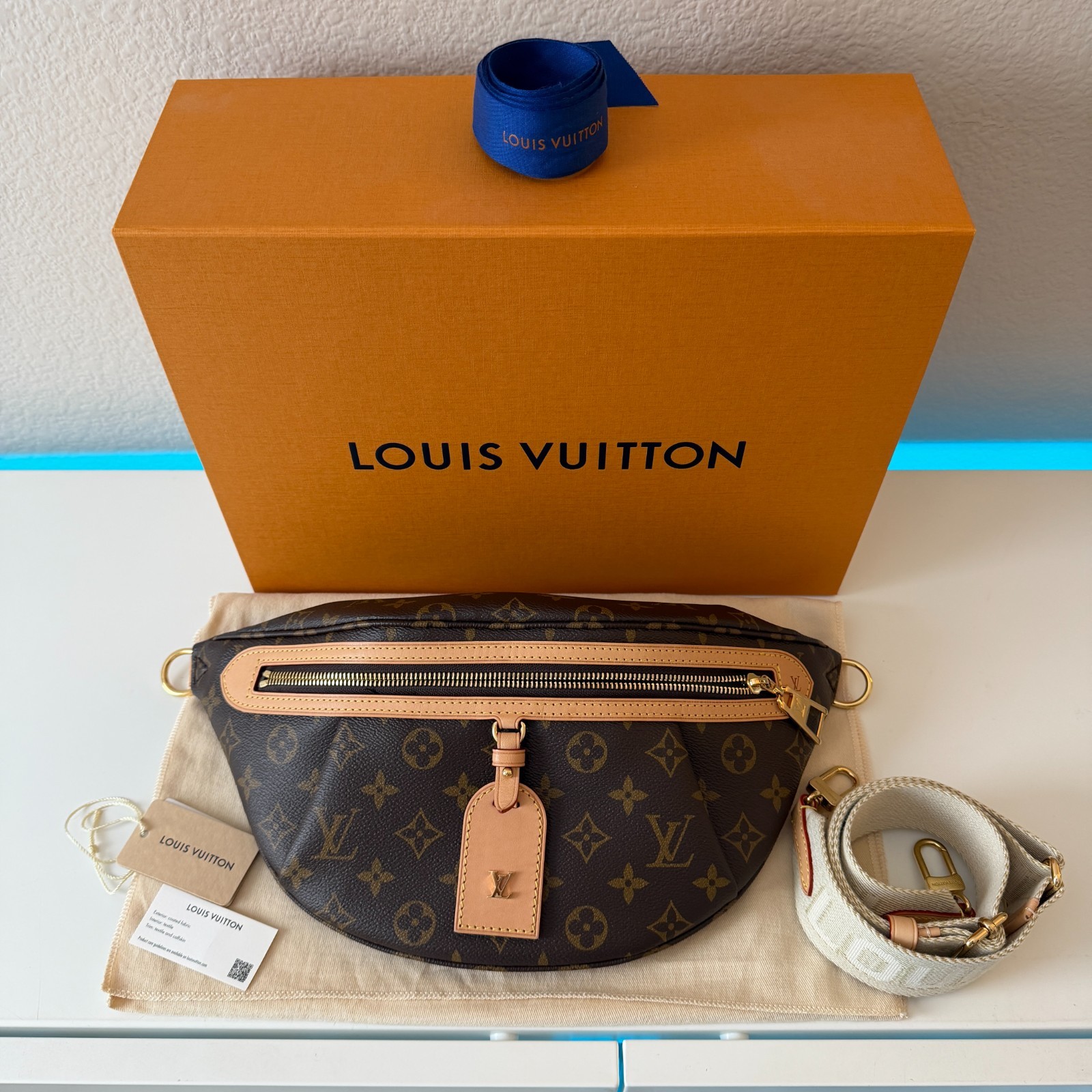 Louis Vuitton High Rise Bumbag Monogram Canvas AUTHENTIC Belt Bag Full Set NEW