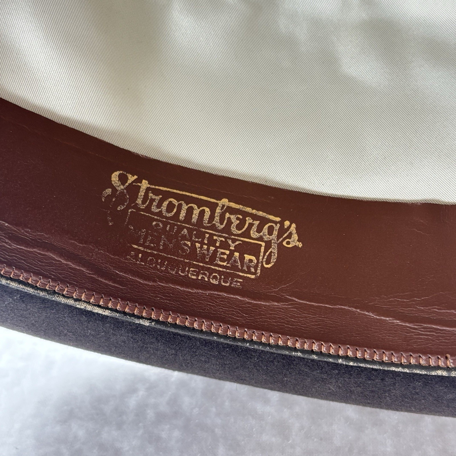 Vintage 50s Knox Fedora Hat Brown Strombergs Superfine New York Mens 7 Reg
