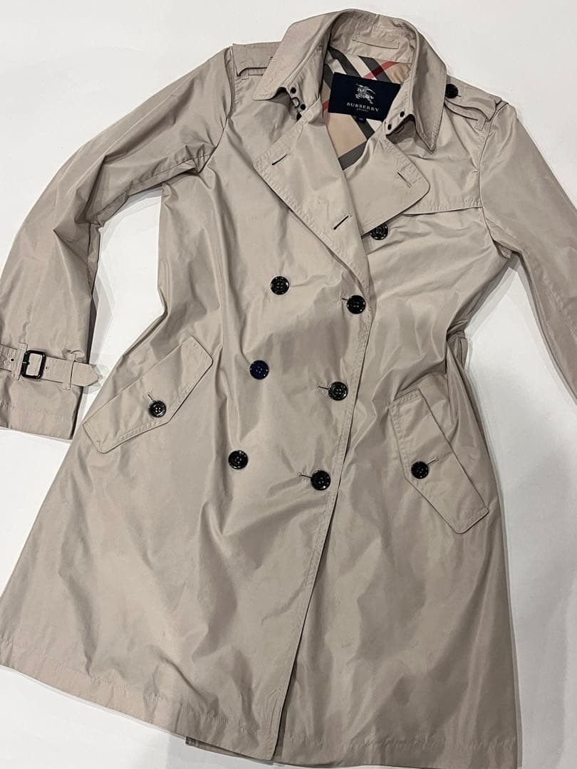 BURBERRY London nylon trench coat size 38