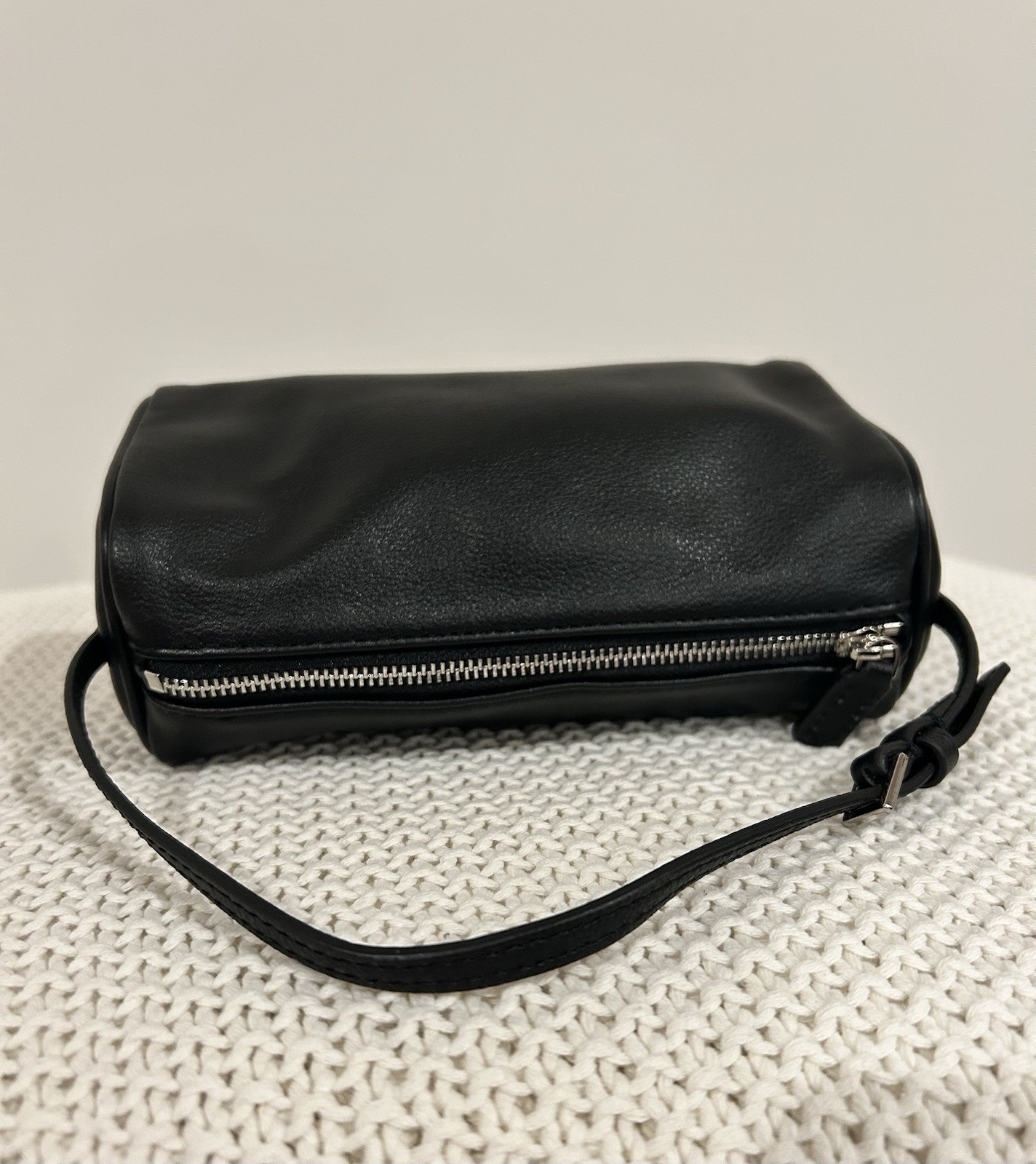 The Row Small Handbag Black with Silver Hardware