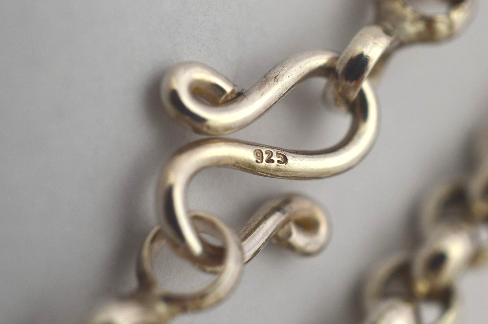 Solid 925 Sterling Silver Rolo Link Chain Bracelets. 12/13g, 21/22cm, 7.8./8.3″