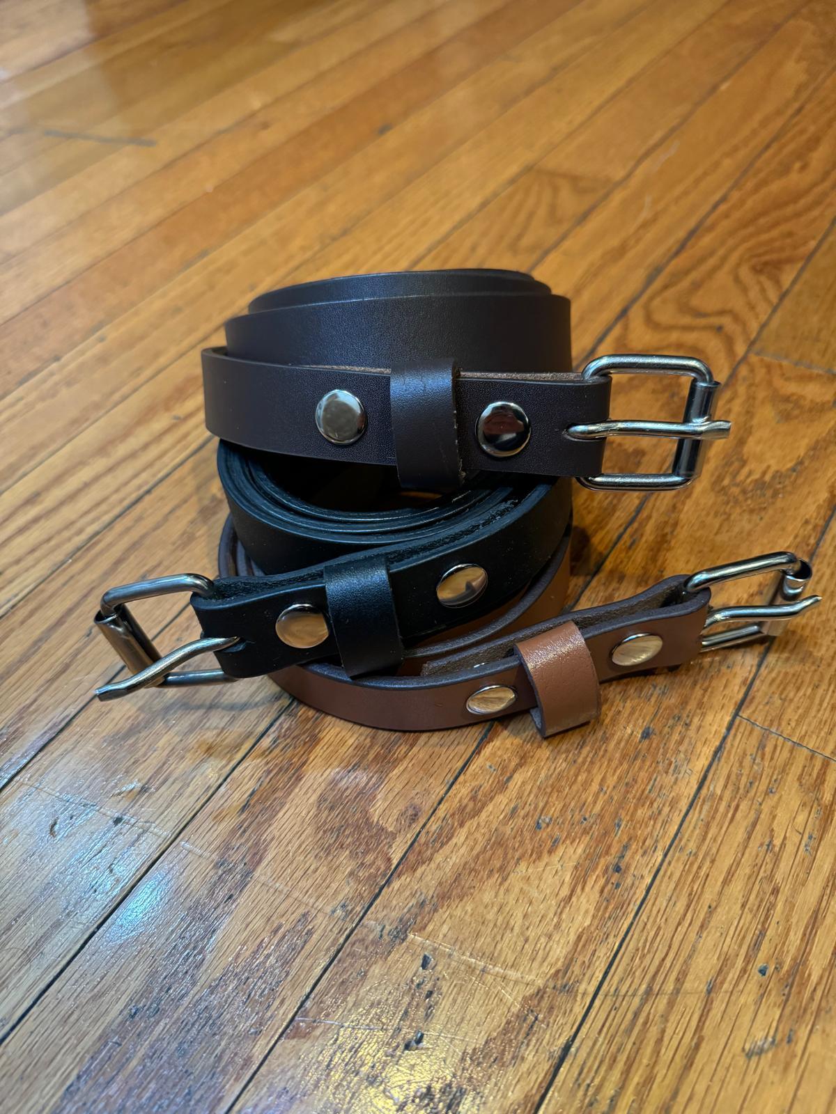 Genuine Leather Belt 1″- 2.5cm Wide One Piece 100% Real Leather Belt Unisex