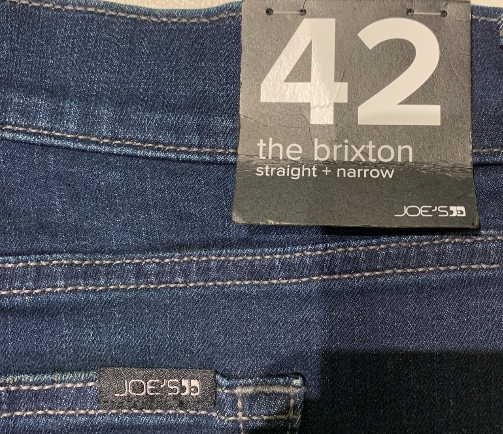 NWT JOE’S Men’s THE BRIXTON Straght + Narrow Denim Long Pants DK Blue Size 42