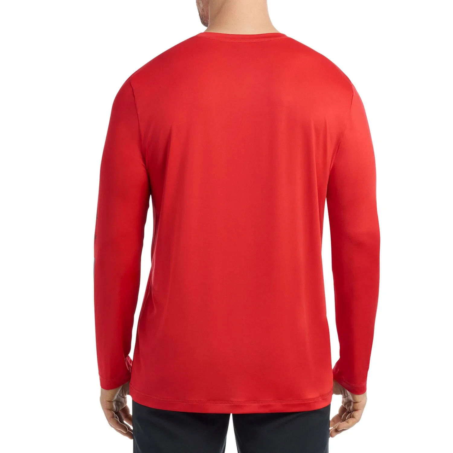 Hurley Long Sleeve Moisture Wicking Graphic Rash Guard Shirt Mens S Red NEW