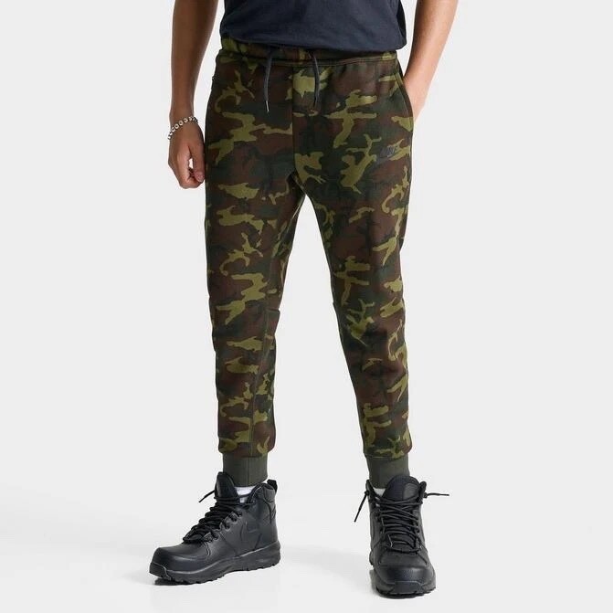Kids Youth Nike Sportswear Tech Fleece Joggers Camouflage Green Black FN9120 010