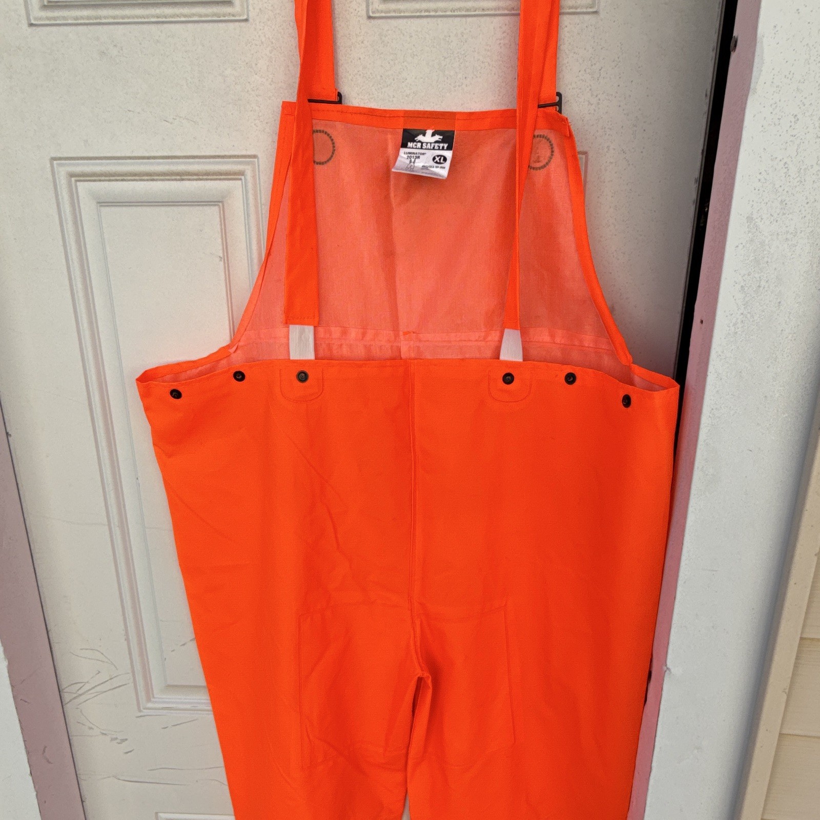 MCR Safety 2013R Hi-Vis Reflective Orange Bib Overalls XL ANSI/ISEAClassE sizeXL