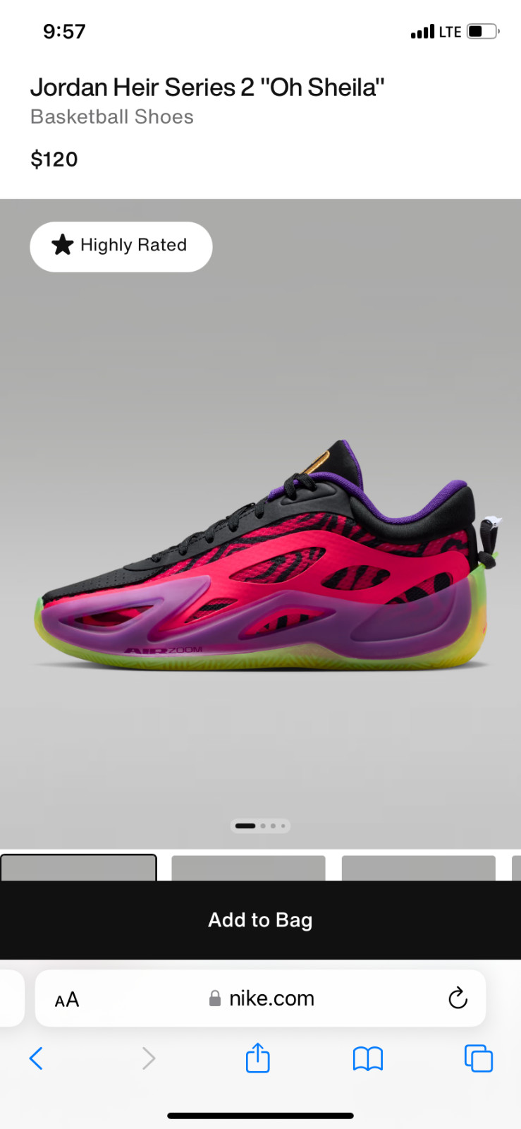 Nike Jordan Heir Series 2 Basketball Shoes. Woman size 7/ Men’s size 5.5