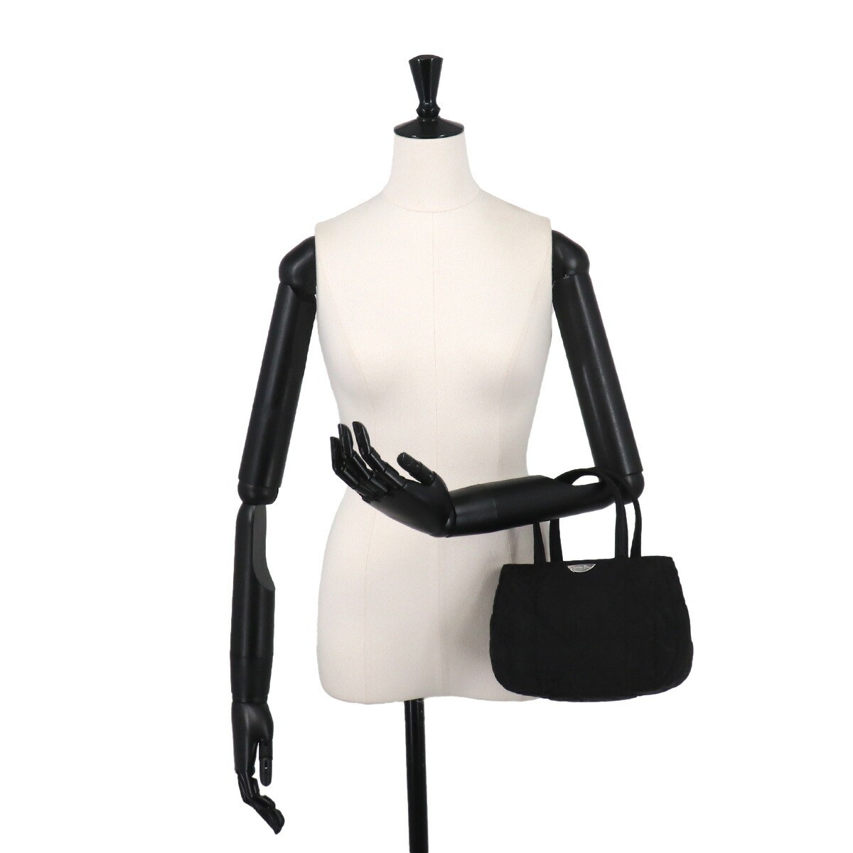 Christian Dior Trotter Mini Hand Bag Nylon Leather Black Purse 90325502