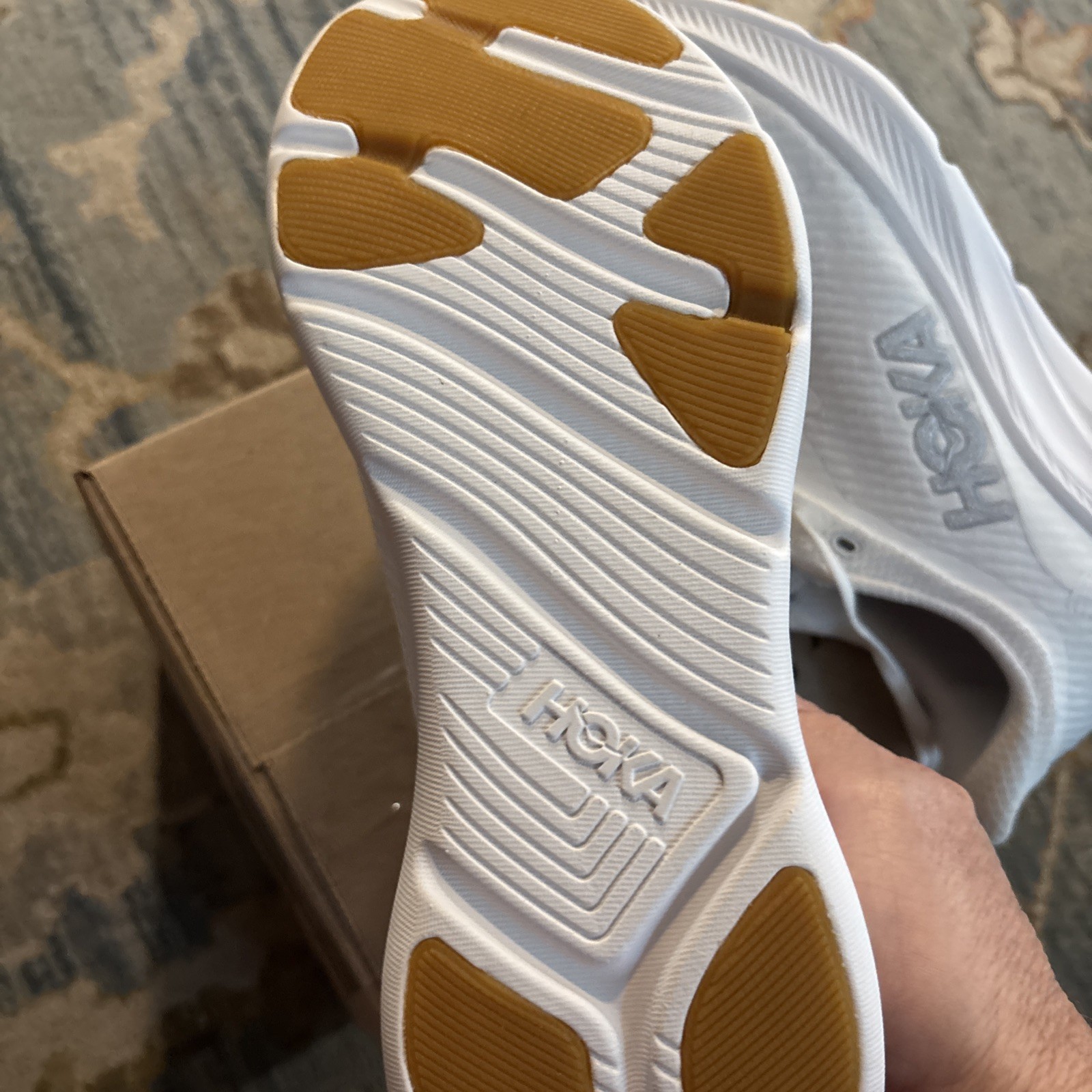 Hoka One One Womens Solimar 1123075 White Running Shoes Sneakers Size 9.5 B New