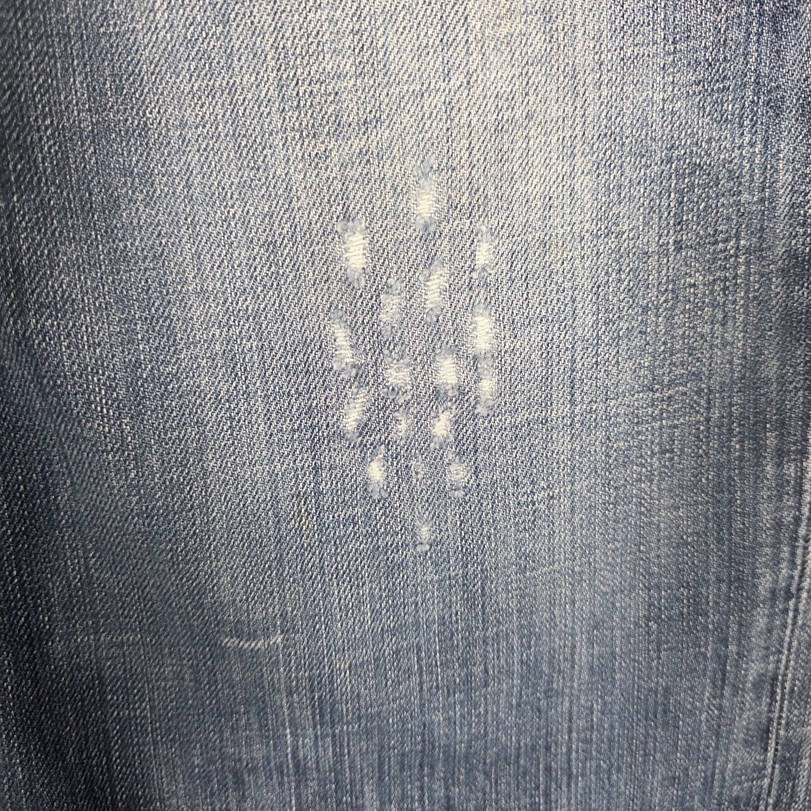 G Star Raw Jeans Mens 36×33 (Measured) Blue 3301 Straight Distressed Denim