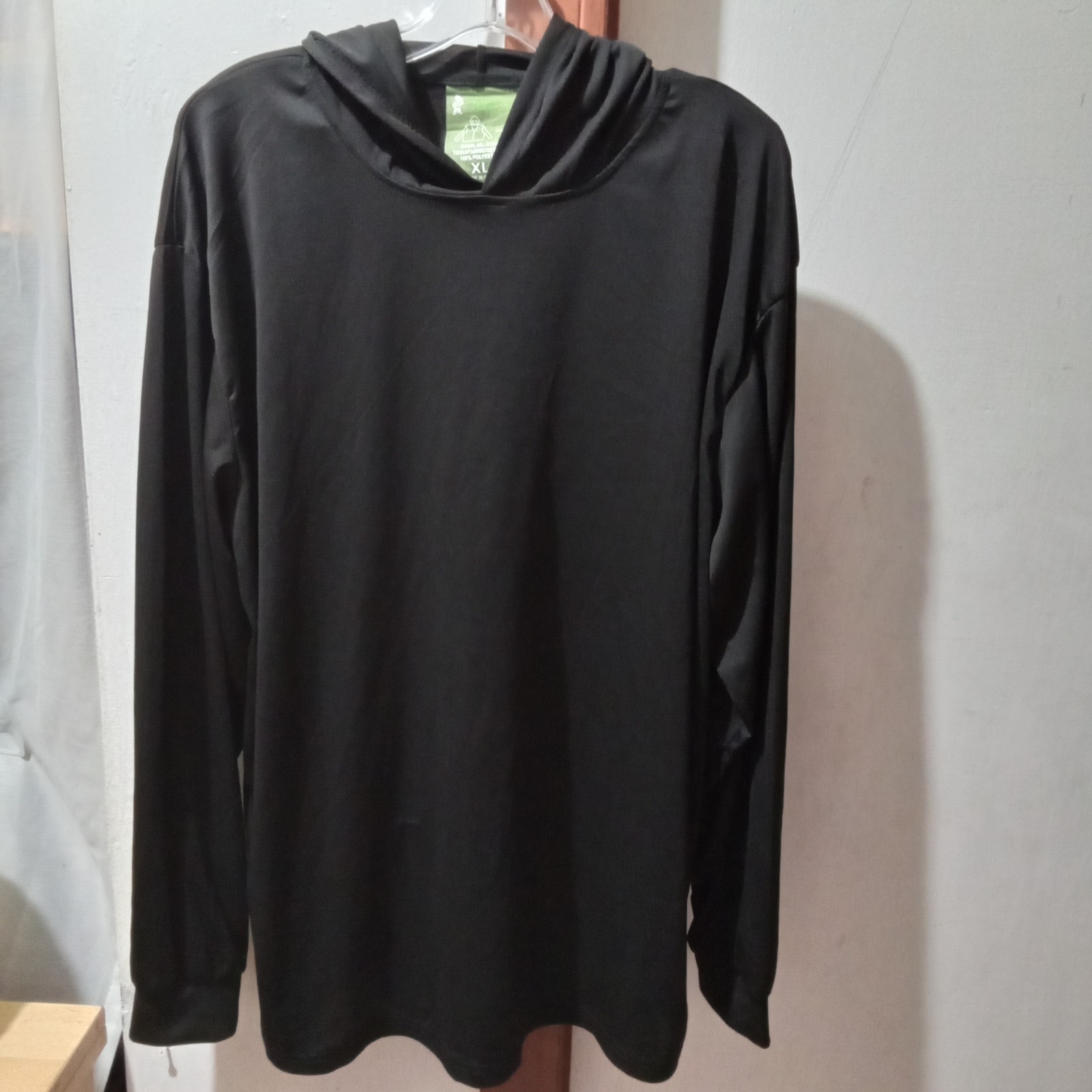 TuGlow Black Hoodie Pullover Long Sleeve Sweatshirt Size XL