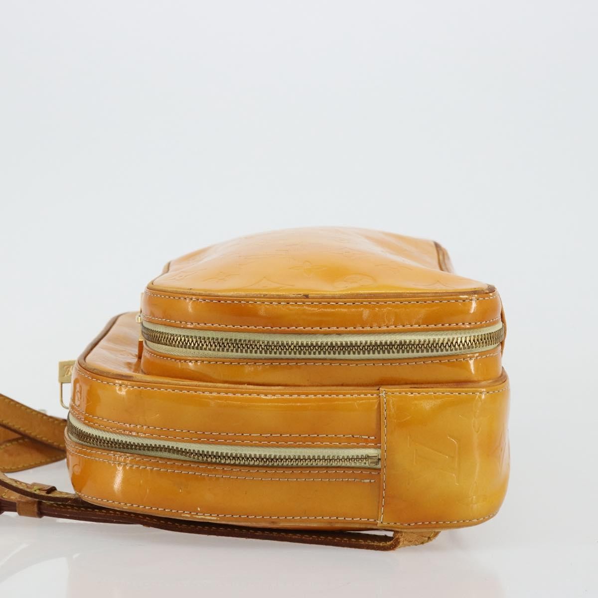 LOUIS VUITTON Monogram Vernis Marley Backpack Yellow M91040 LV Auth bs34725