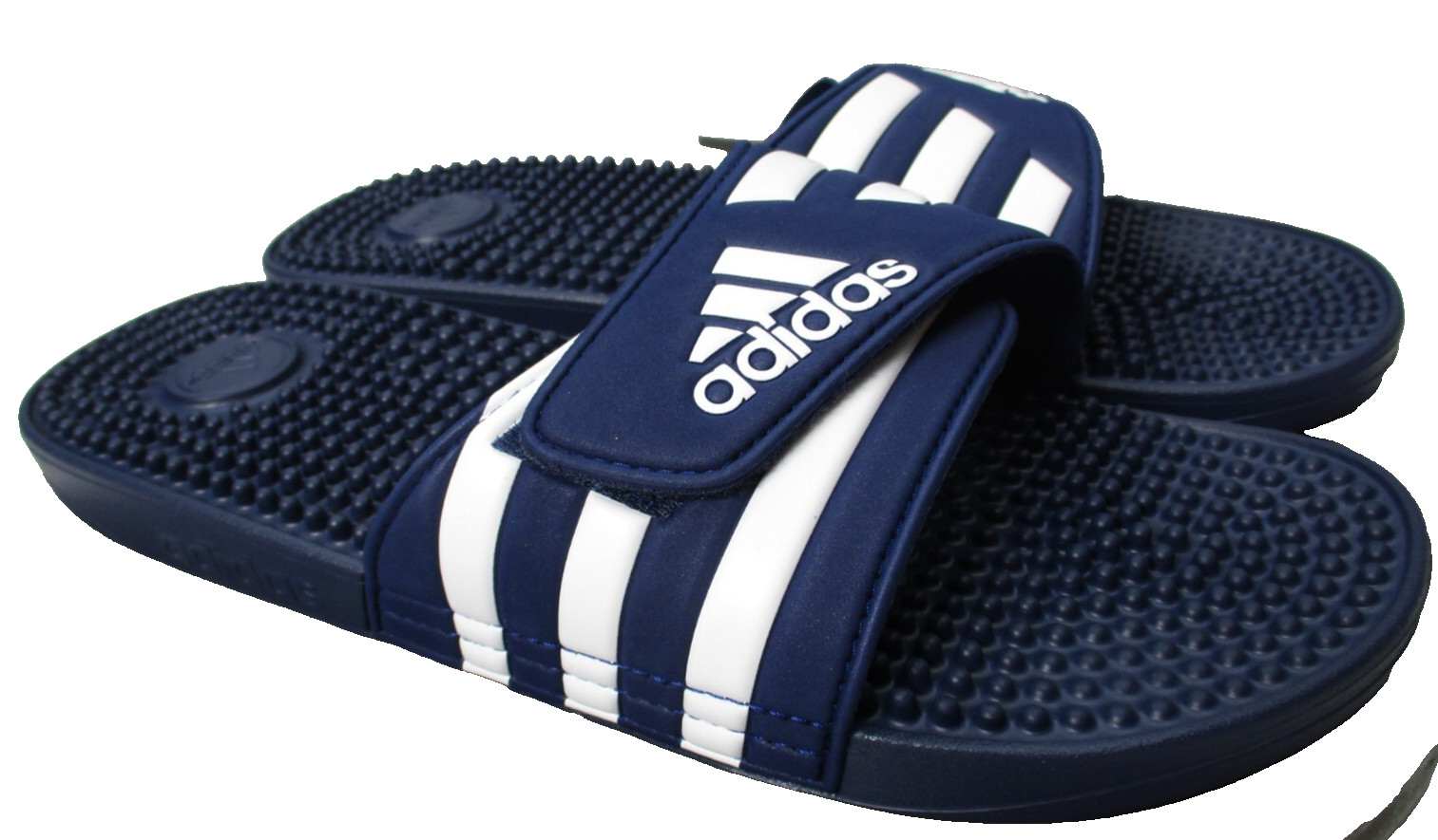 Adidas Adissage Slides Sandals Slip On Blue White Mens Sz 13