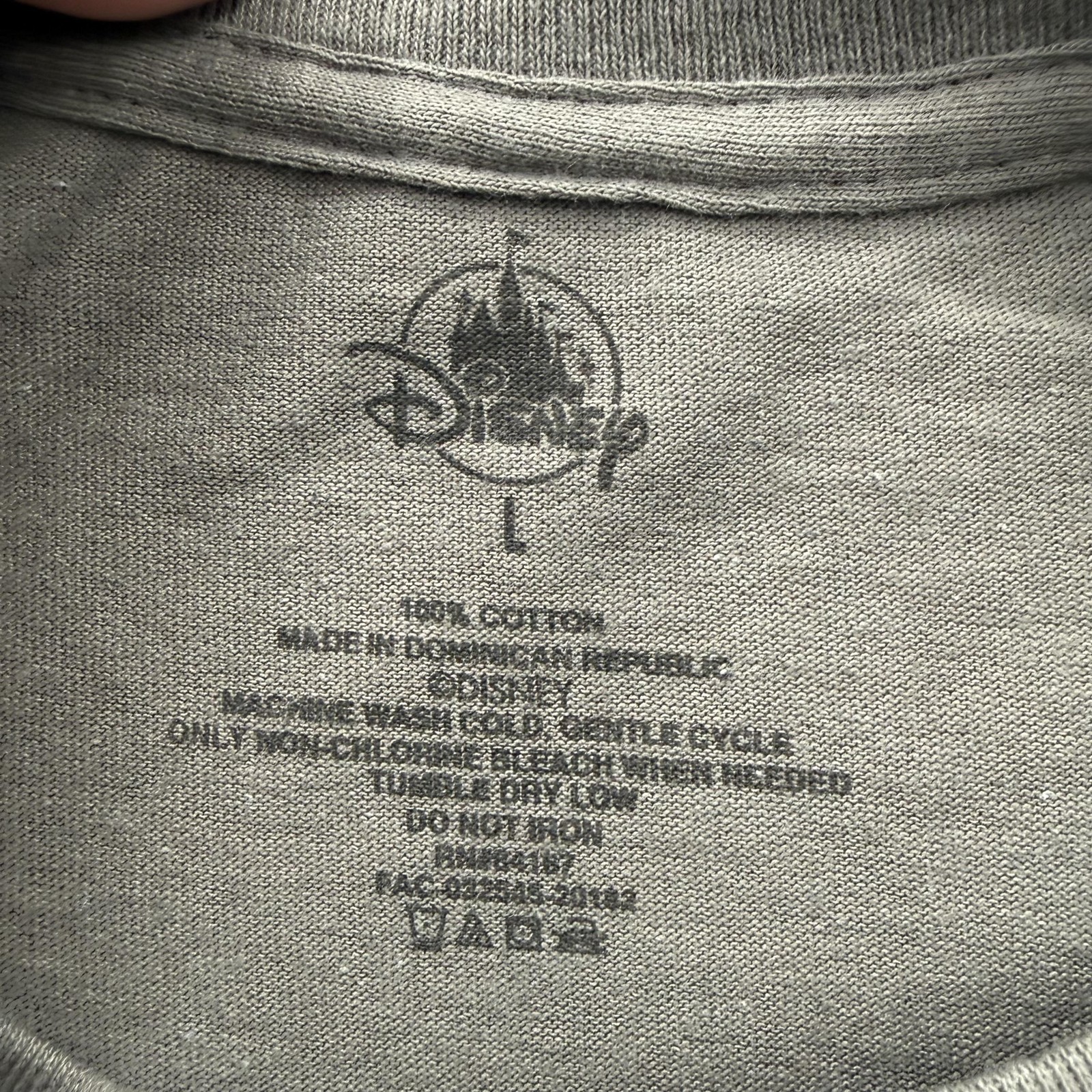 Disney Haunted Mansion Shirt Mens Large Gray Glow In The Dark Tee Halloween