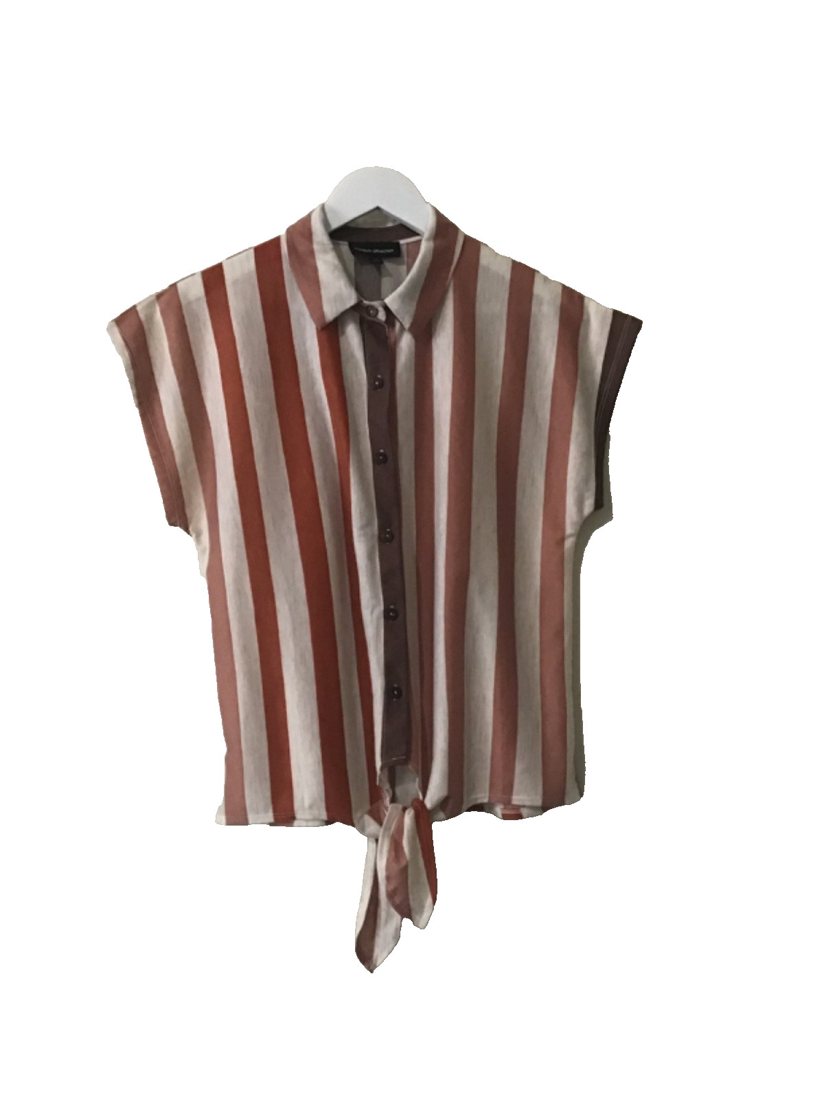 Modern Attraction Women Jrs Blouse Small Striped Multicolor Great Condition