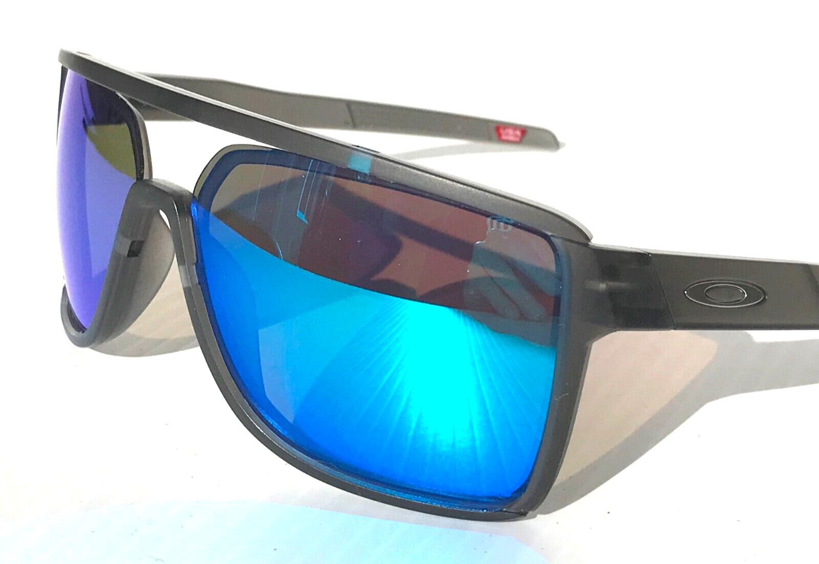 NEW Oakley CASTEL Matte Smoke Grey POLARIZED GALAXY Blue Lens Sunglass 9147