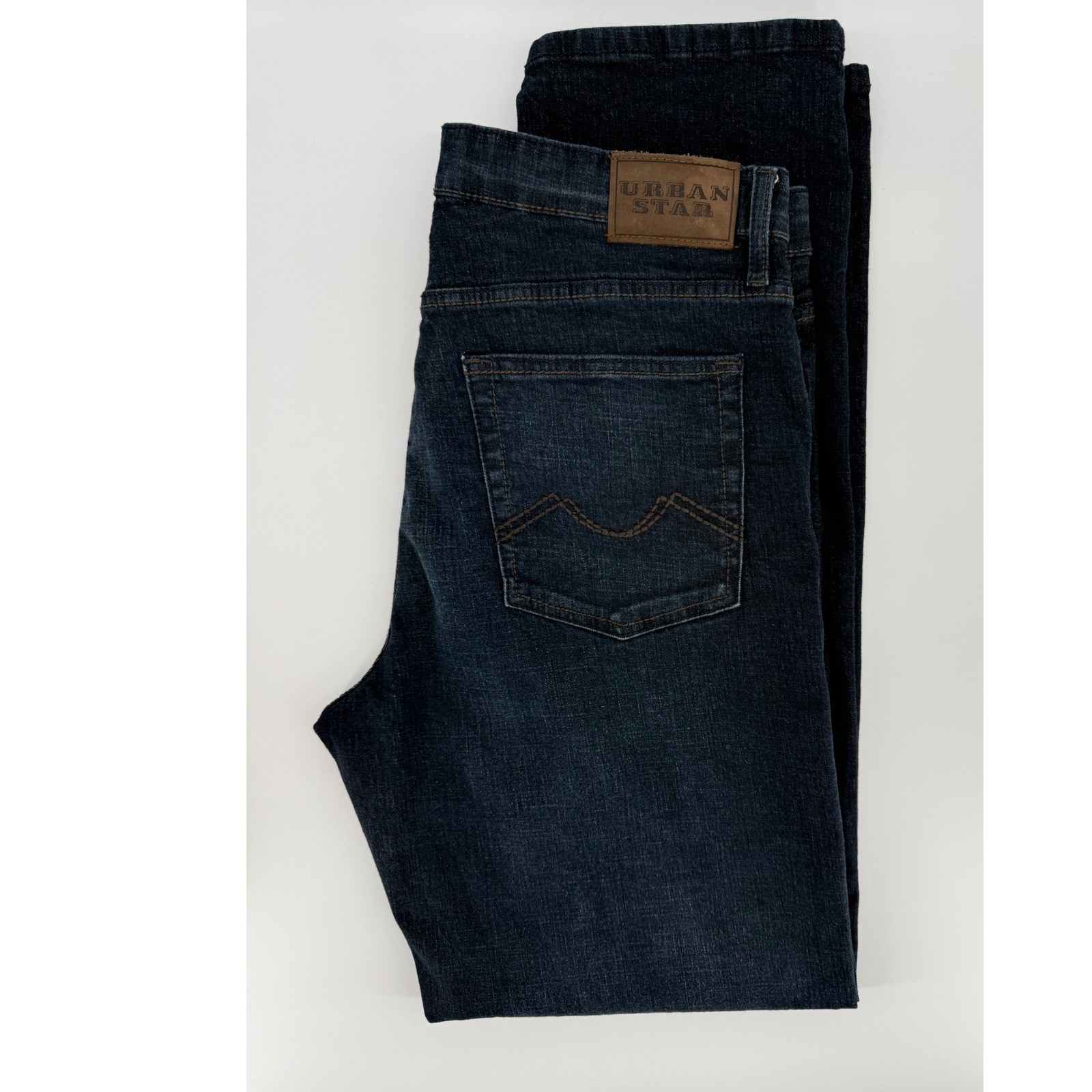 Urban Star Jeans Mens 36×34 Blue Dark Wash Cotton Blend Denim Pants