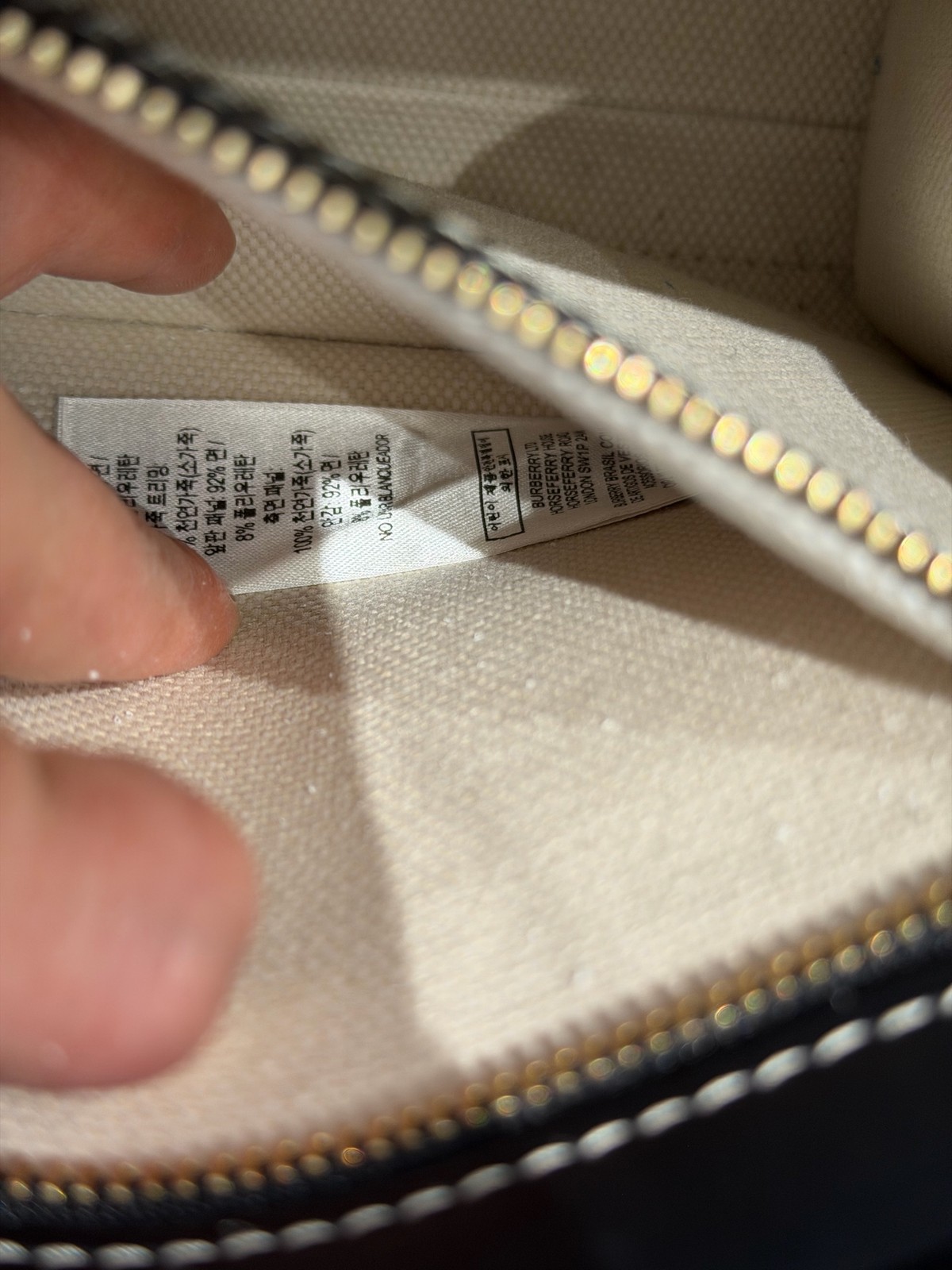 Burberry Pocket Bag Small Beige&Black Canvas Calfskin 3-Way Crossbody Shoulder B