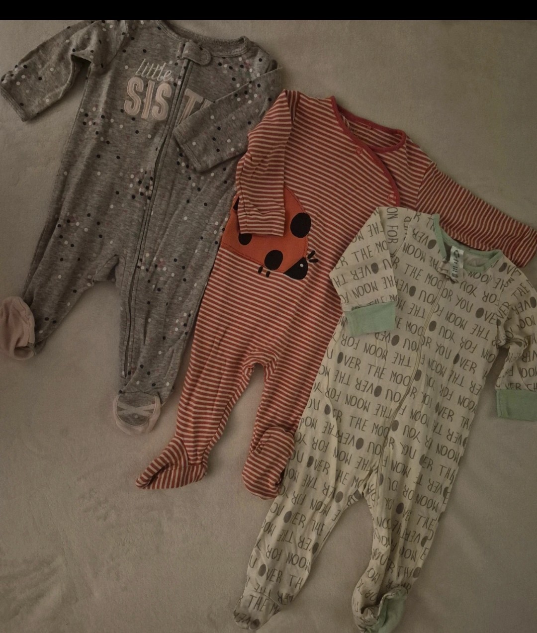 Carter’s Next Gerber 3pc Footed Cotton Sleeper 6-9M Long Sleeve Snap