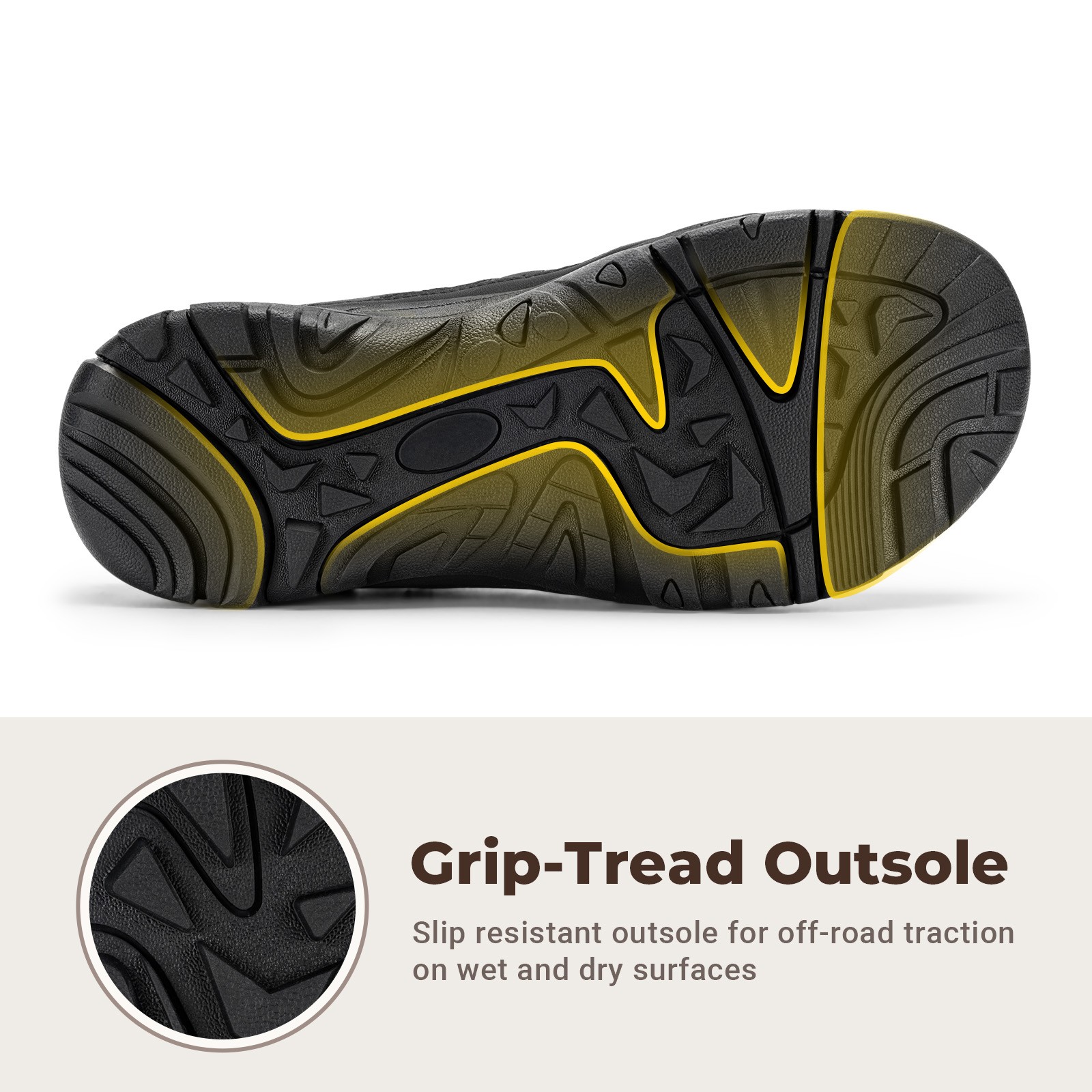 FitVille Men’s Closed Toe Sandals Trekking Hiking Sport Sandals Arch Support