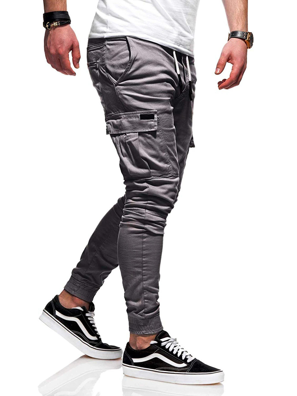 Men’s Casual Joggers Pants Sweatpants Cargo Combat Loose Sport Workout Trousers