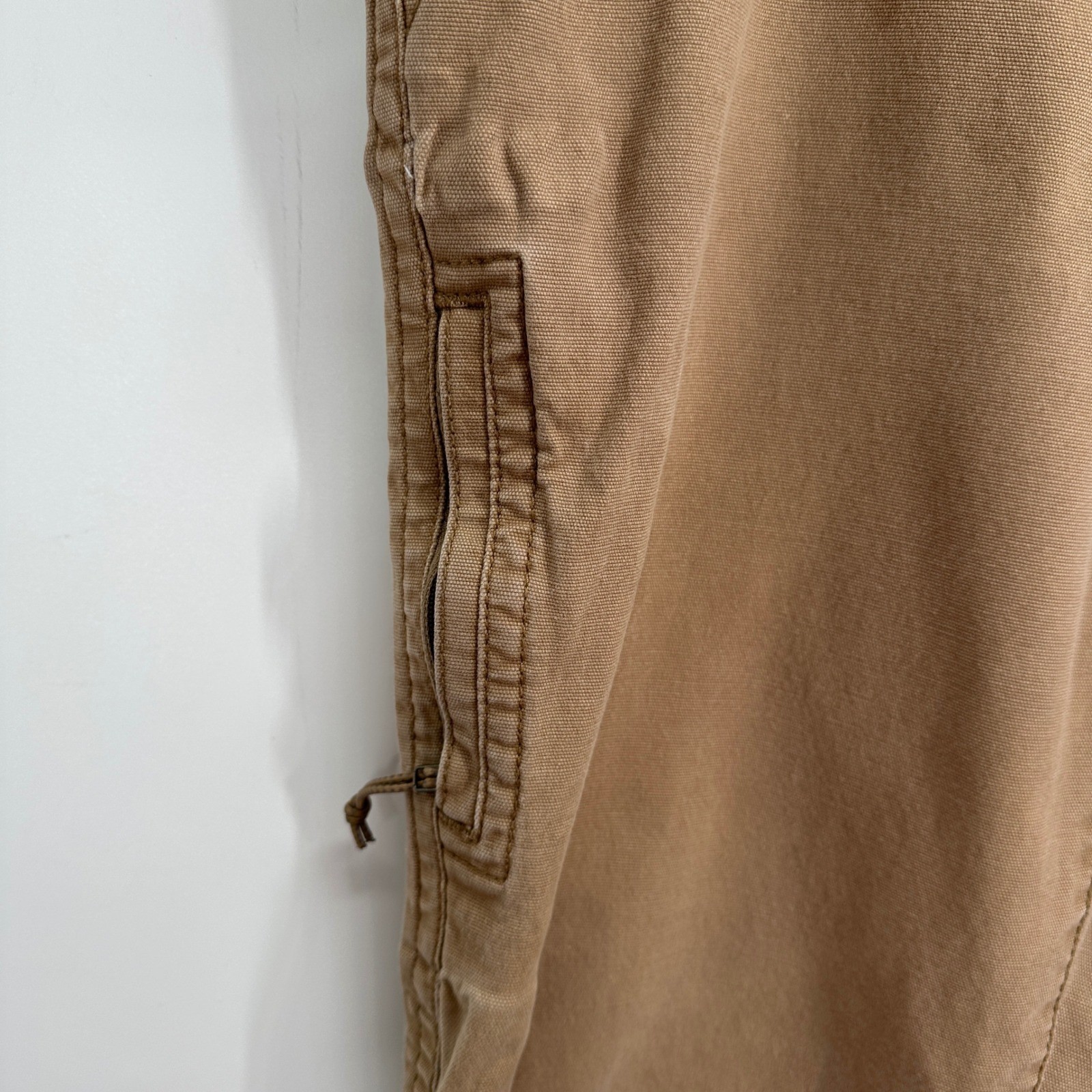 Legendary Outfitters Mens Canvas Utility Pants 34×32 Tan Brown Workwear Trousers