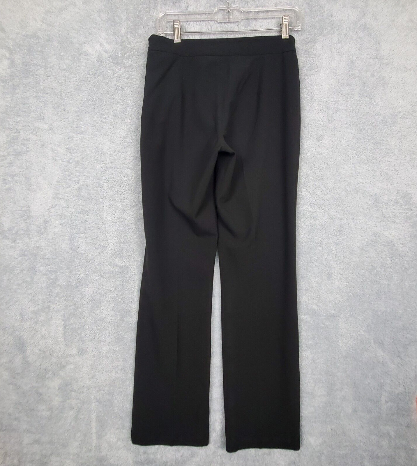 ECI Womens Pants Sz 2 Black Straight Leg Mid Rise W29 x L32 Side Zip Poly Rayon