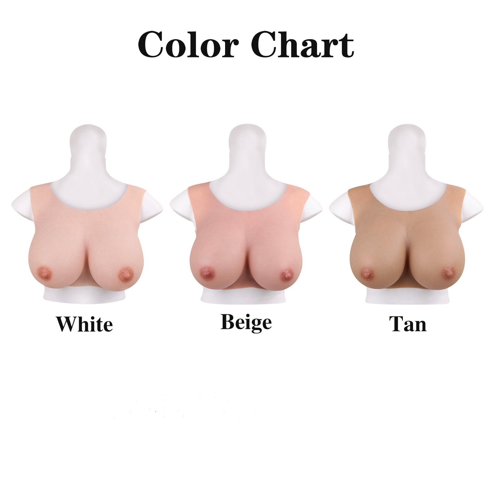 Silicone Breast Forms Round Collar Fake Boos For Transgender Crossdresser Sissy