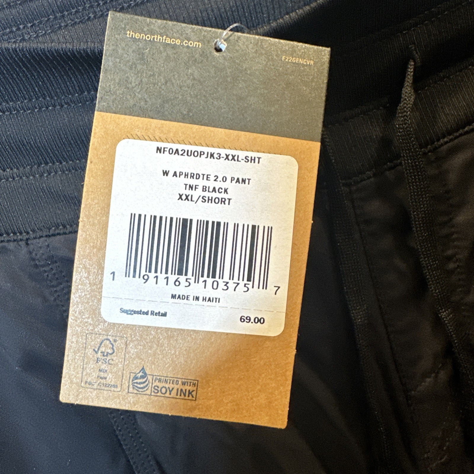 NWT The North Face Womens Aphrodite 2.0 Hiking Pants Size XXL 2XL NF0A2UOP Black