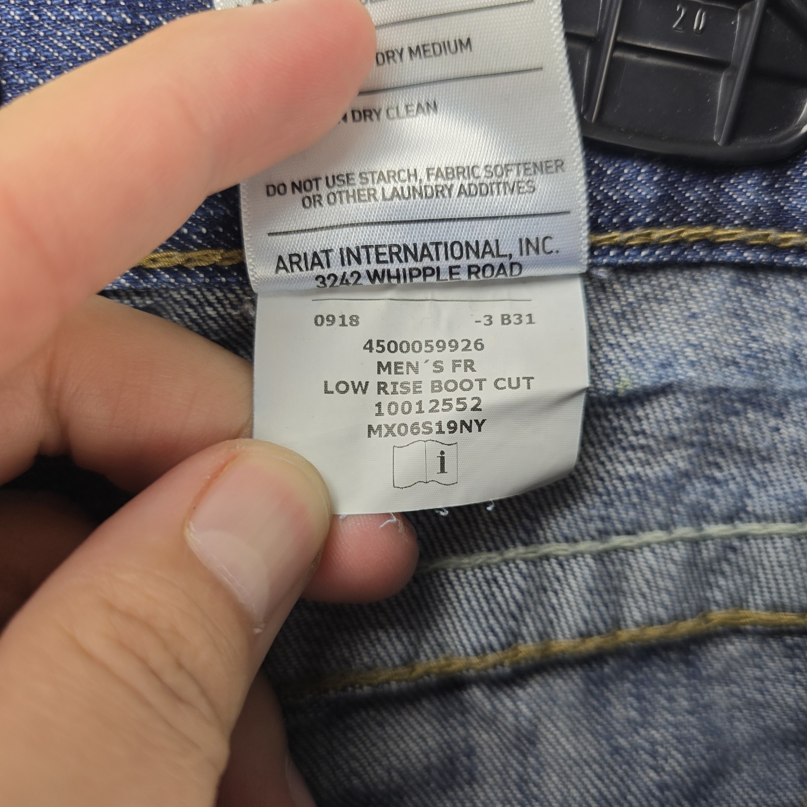 Ariat Work FR M4 Low Rise Boot Cut Jeans Mens 33×34 Blue Flame Resistant CAT 2