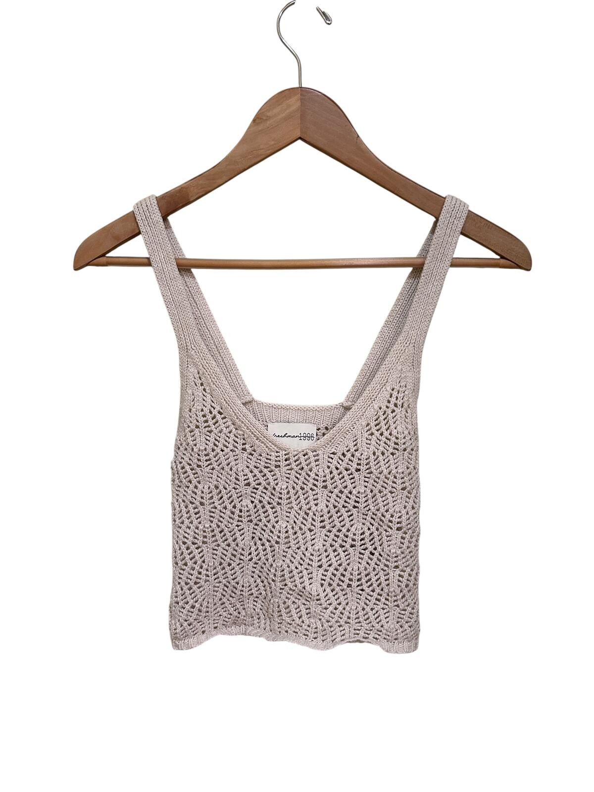 Freshman 1996 Size Small Crochet Boho Crop Top