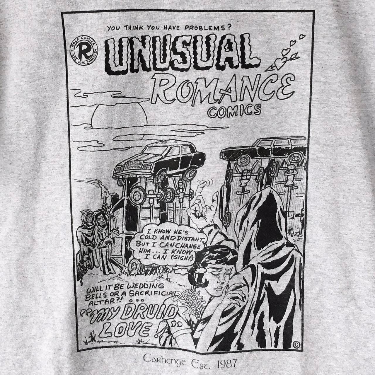 RARE Vintage 1987 Unusual Romance Comics Carhenge Graphic T-Shirt – Medium