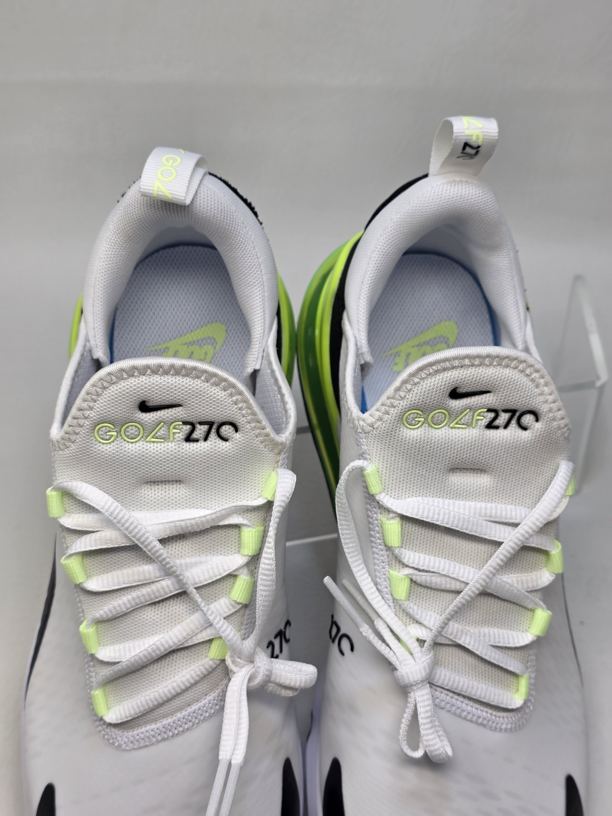 Nike Air Max 270 Golf Sneakers White Black Volt CK6483-105 Mens Size 10.5 New