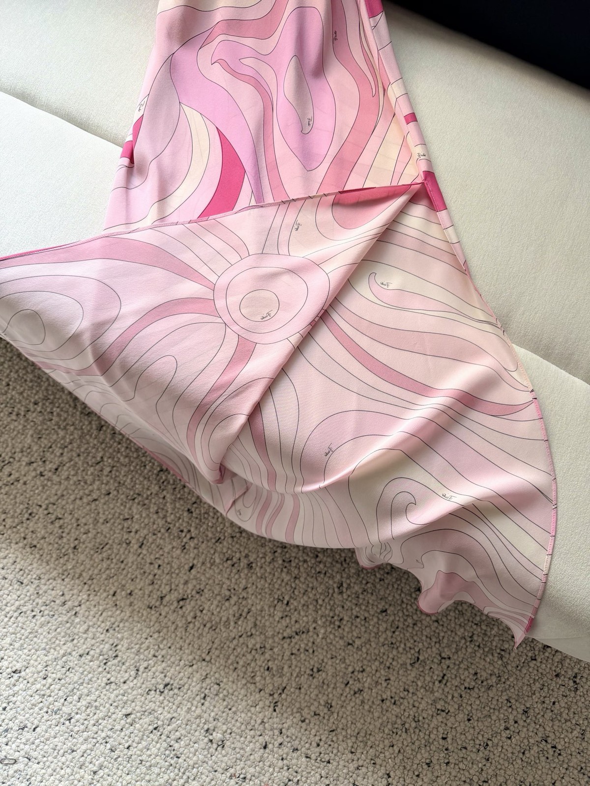 Emilio/ Pucci Silk Print Halter Dress