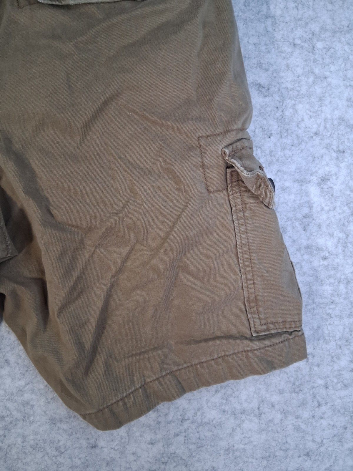 Ambercrombie Fitch Cargo Shorts Men 30 Tan Khaki Utility Military Pocket Cotton