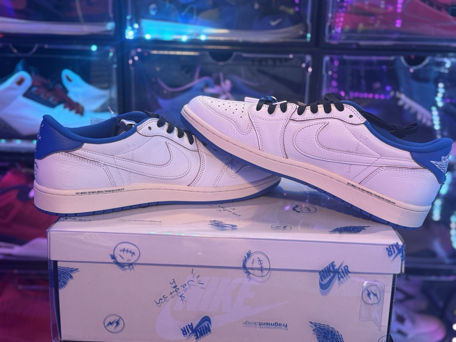 Size 12- Fragment Design x Travis Scott x Air Jordan 1 Retro OG SP Low Sail