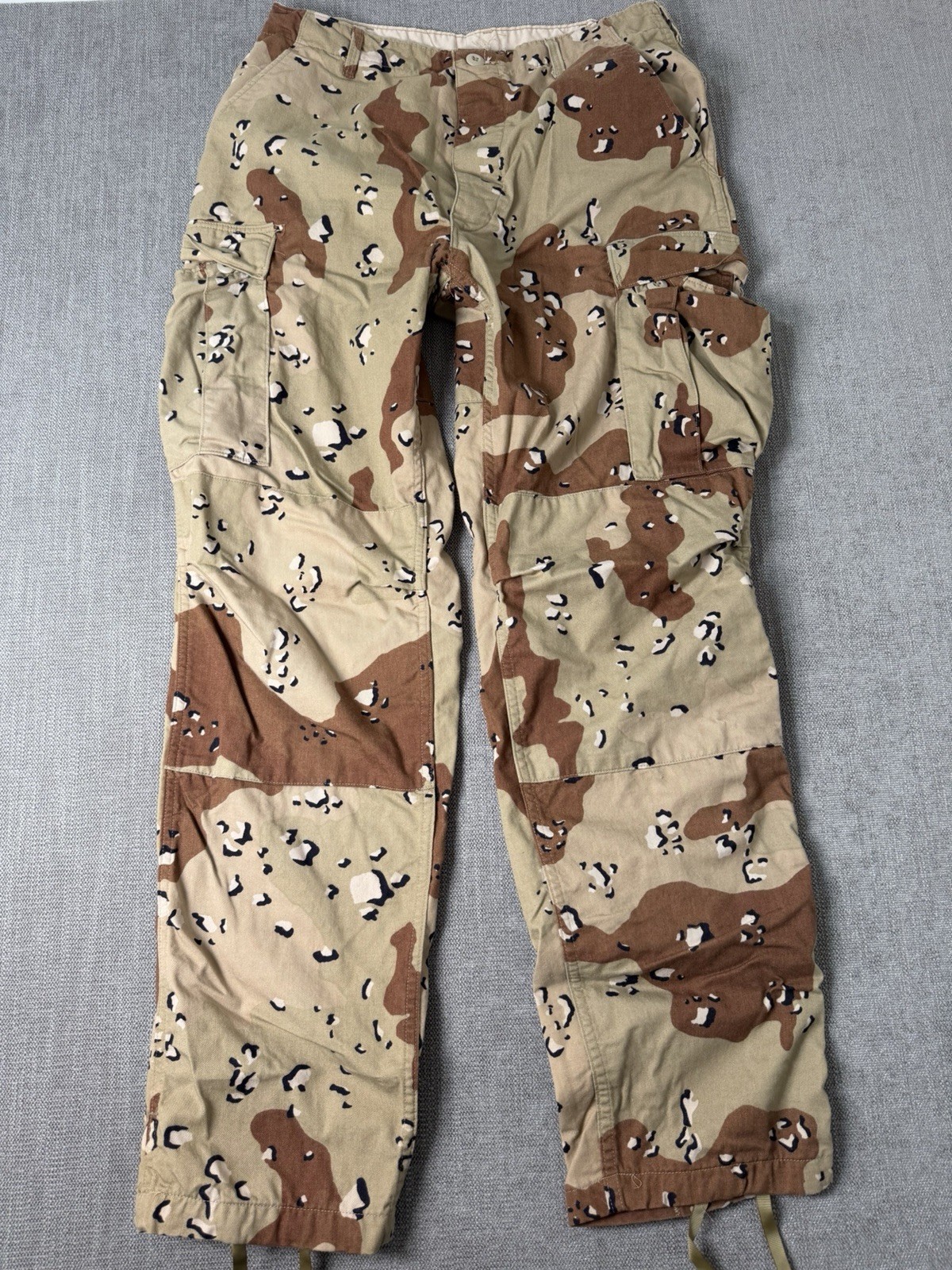 Vintage US Military Pants Mens M Chocolate Chip Camo Desert Storm Cargo