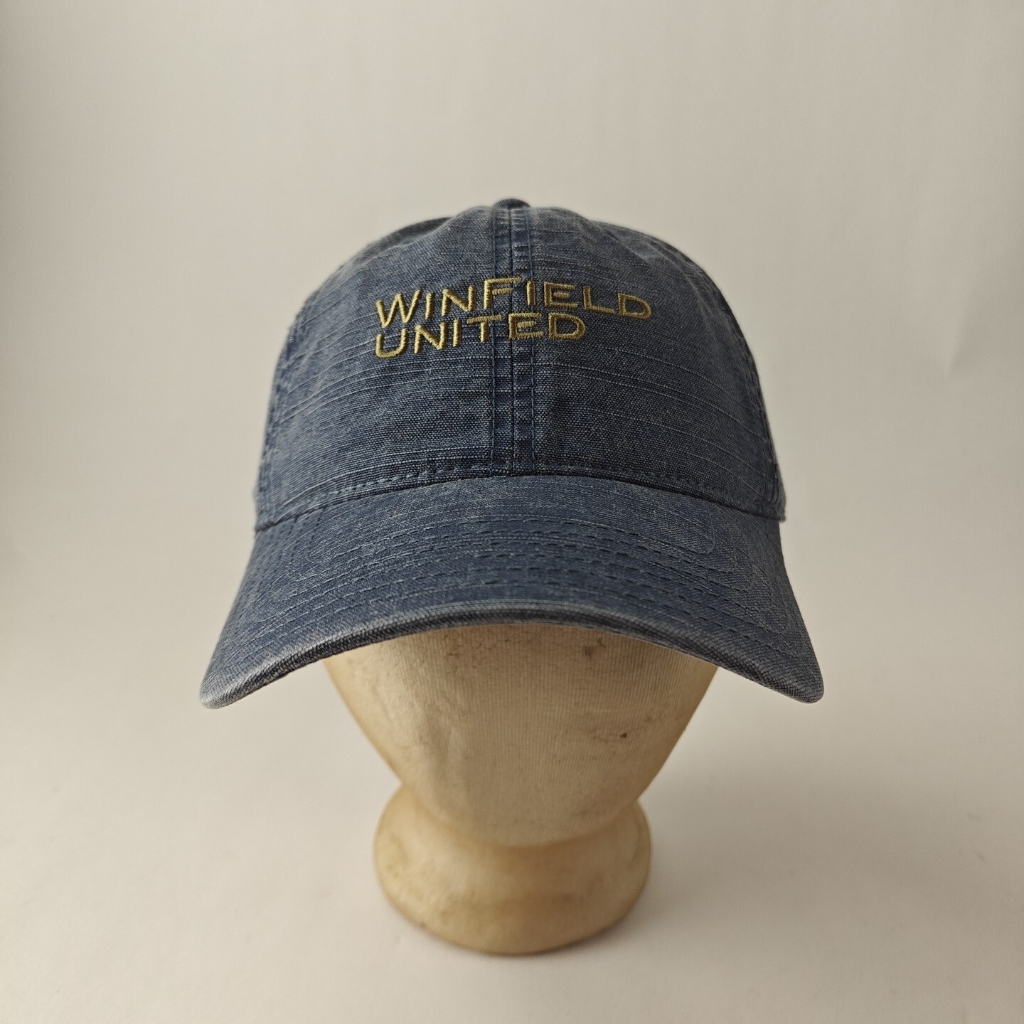 WinField United Denim Rip Stop Strapback Hat One Size New Farmer Promo Cap