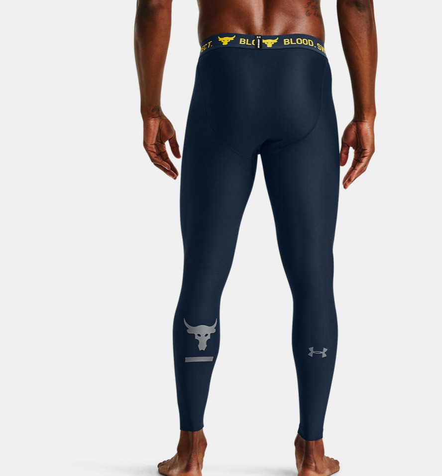 Under Armour Men’s Project Rock HeatGear Armour Leggings 1353901-408 Size M NWT