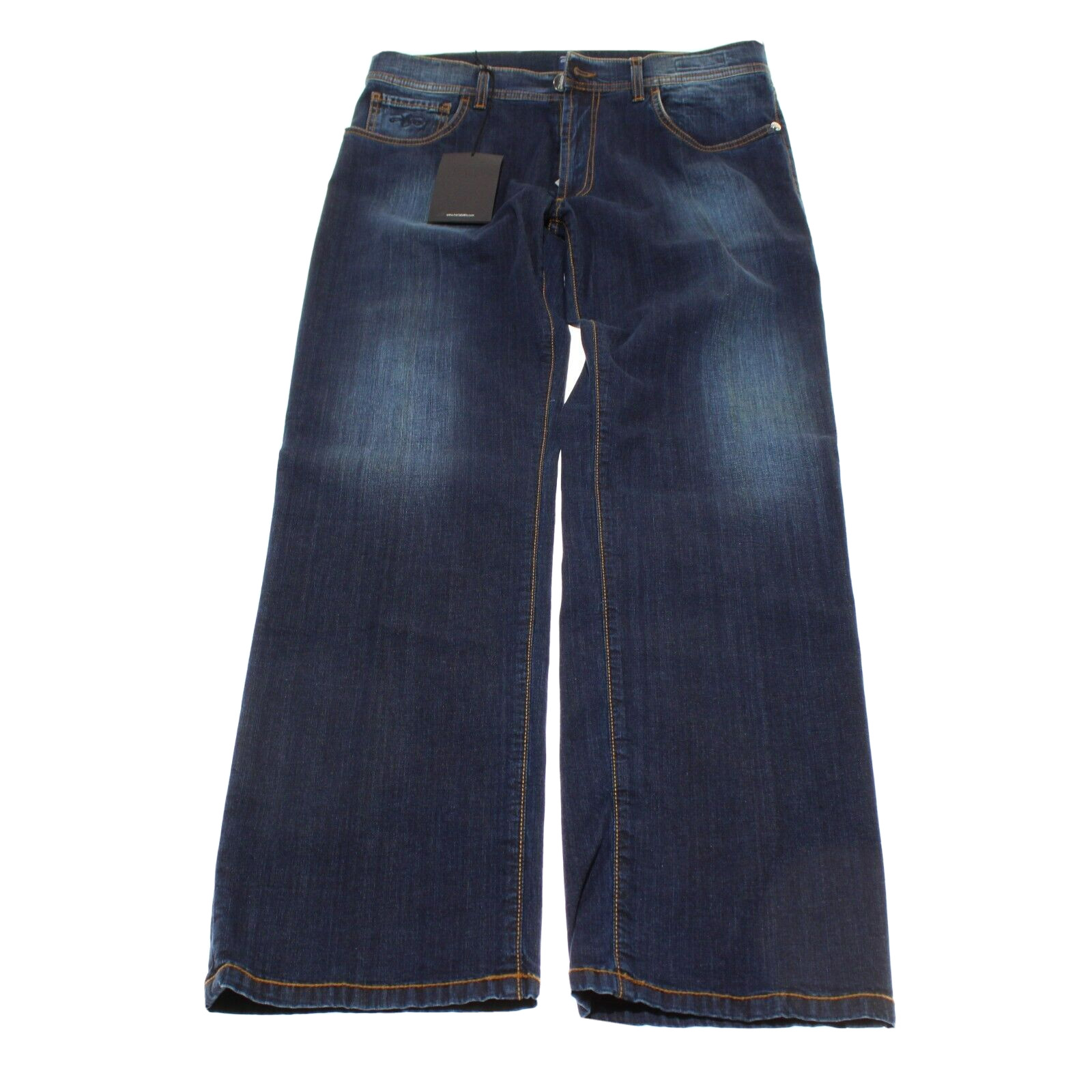 Hettabretz NWD Five Pocket Jeans Size 50 (34 US) In Blue Cotton Blend
