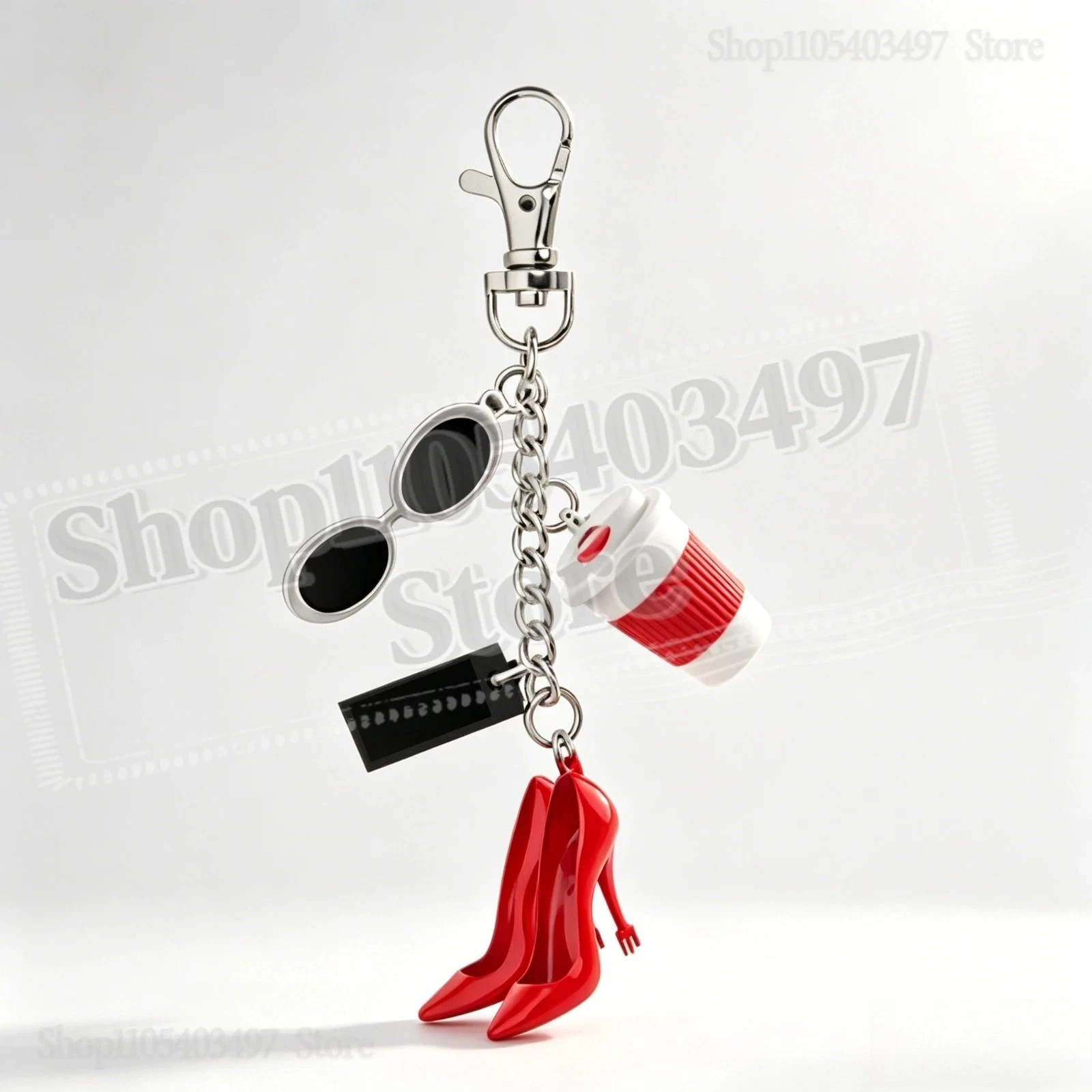 The Devil Wears Prada 2 Bag Charm, Red Heels, Coffee Cup, Sunglasses